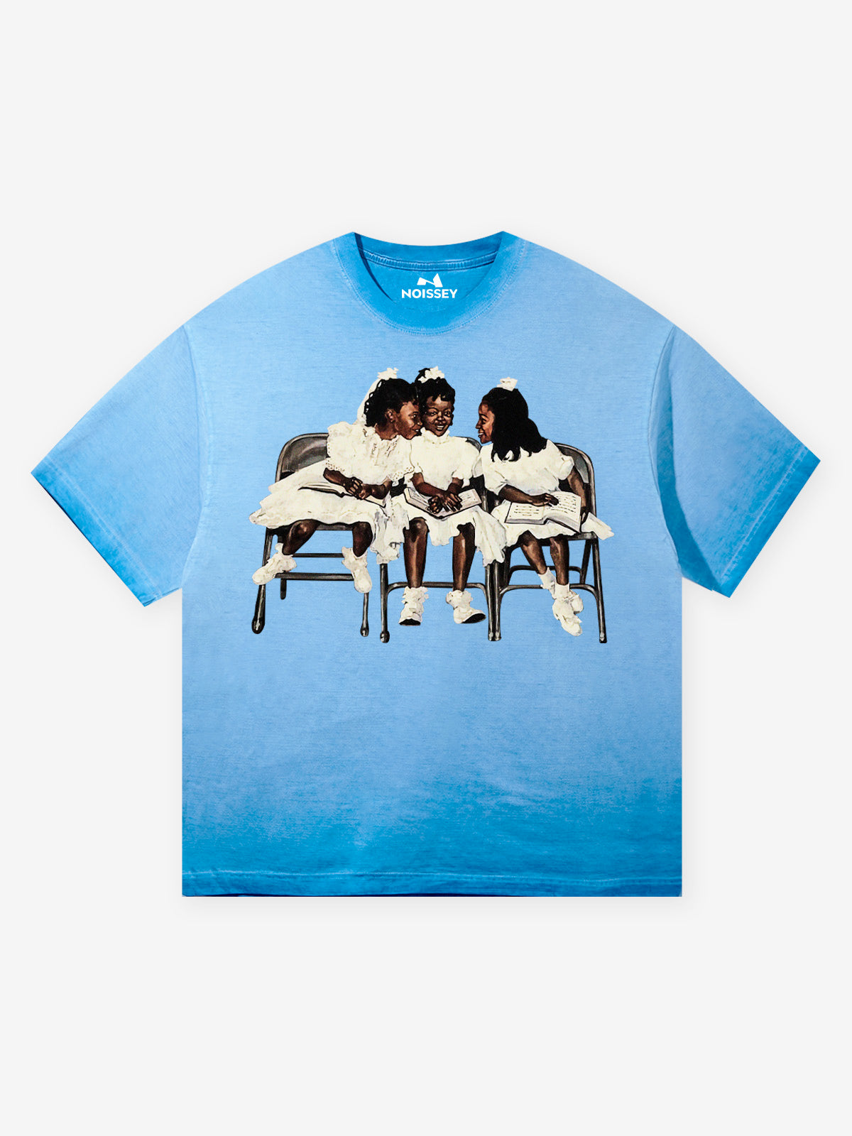 Laughing Black Girl Gradient Print 230g T-shirt