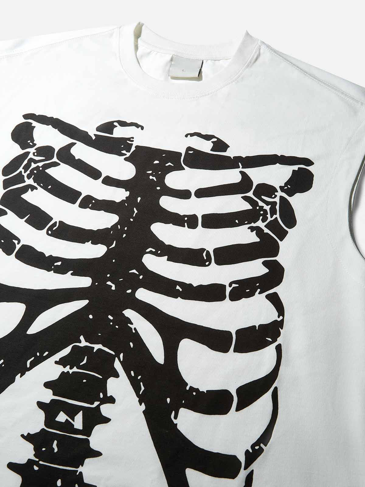Vintage Skull Print Tank Top