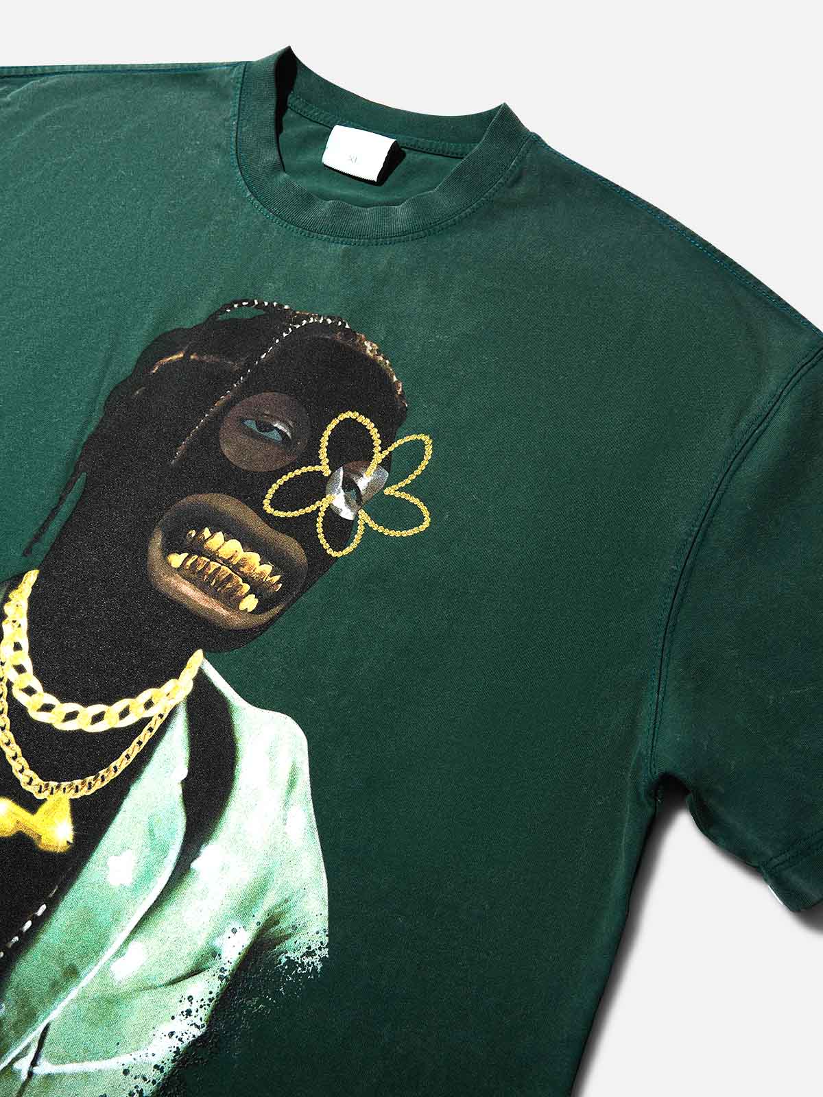 Golden Grills Artist Series Washed Green Print T-shirt