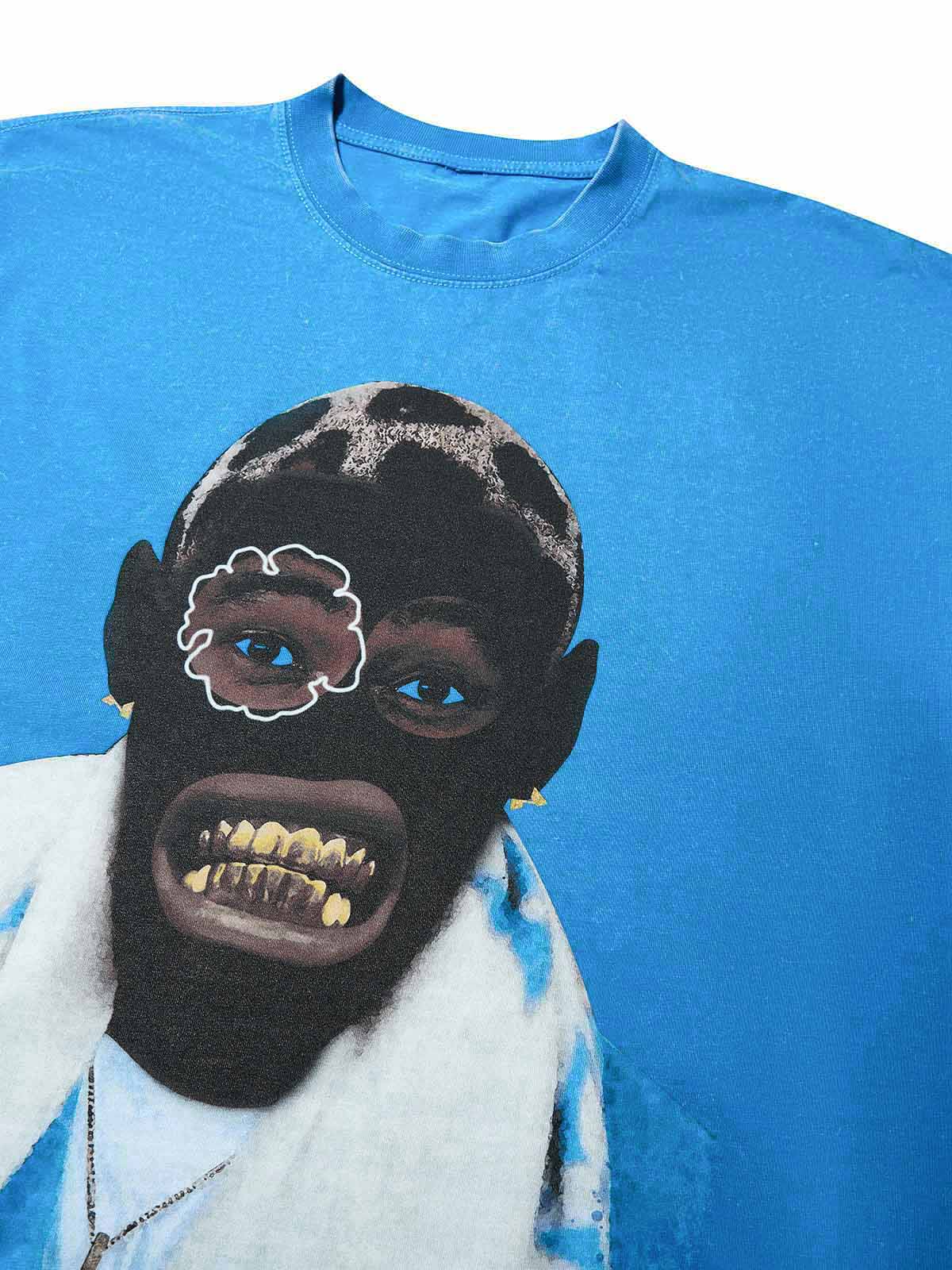 Golden Grills Artist Series Blue Washed Print T-shirt