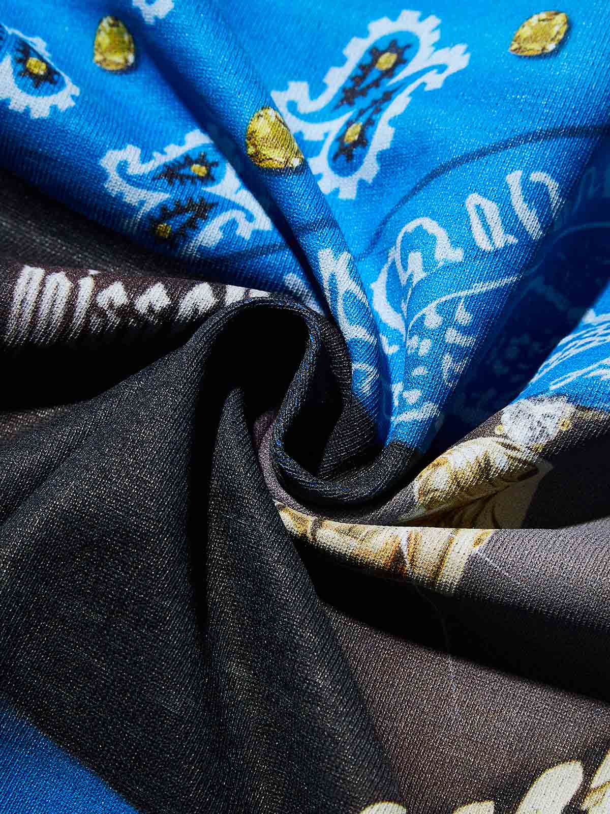 Klein blue Paisley Bandana Street Print T-shirt