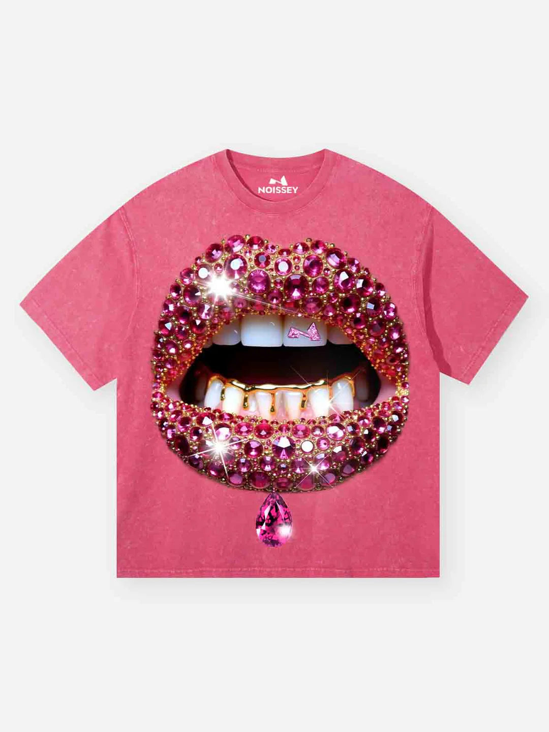 Pink Diamond Lip Wash Print T-shirt