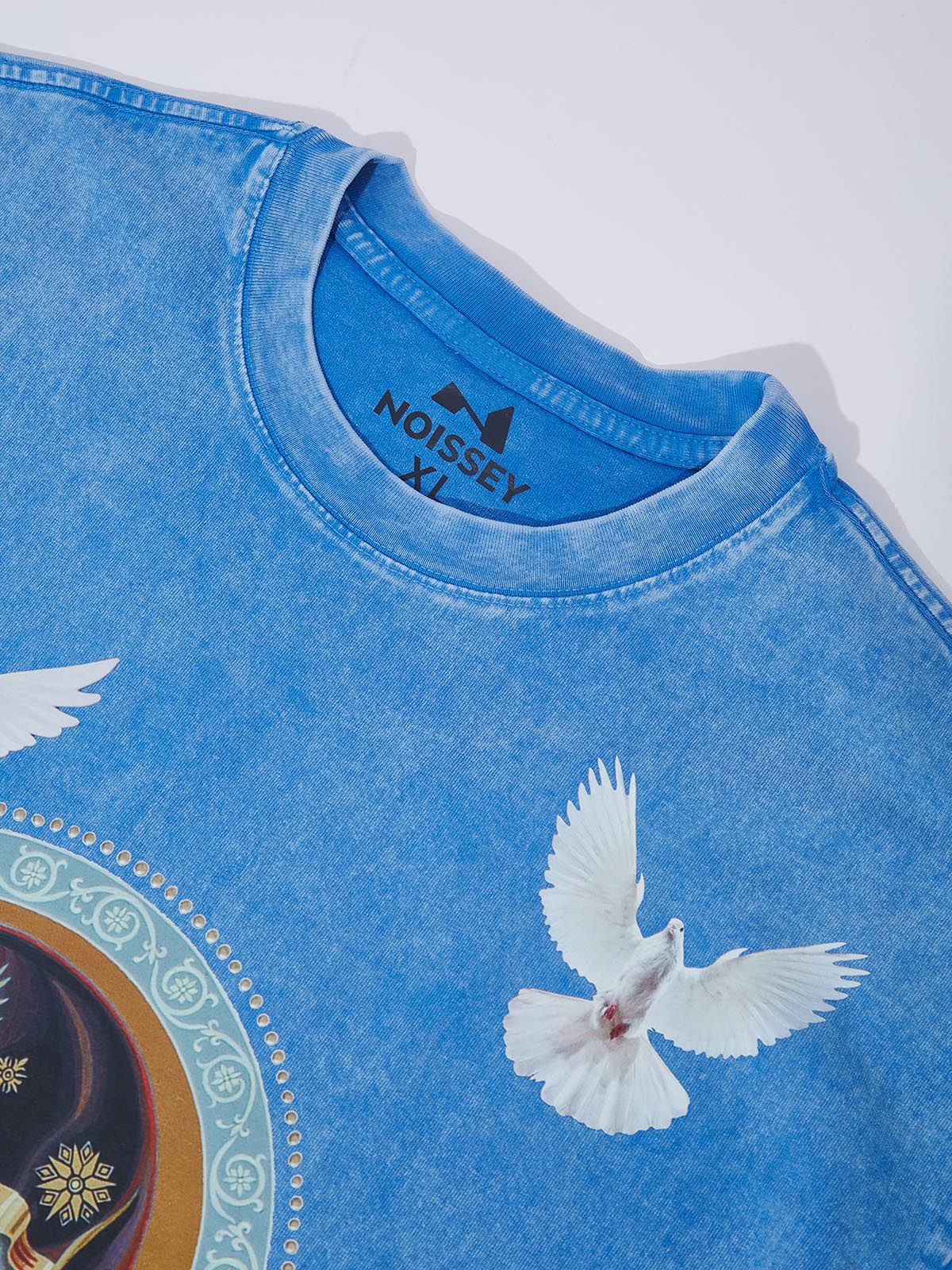 OBSTACLES & DANGERS© Black Madonna and Child Color Blue T-shirt