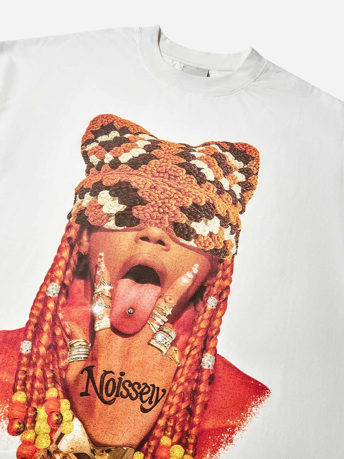 Personalized Gesture Hiphop Girl Print T-shirt