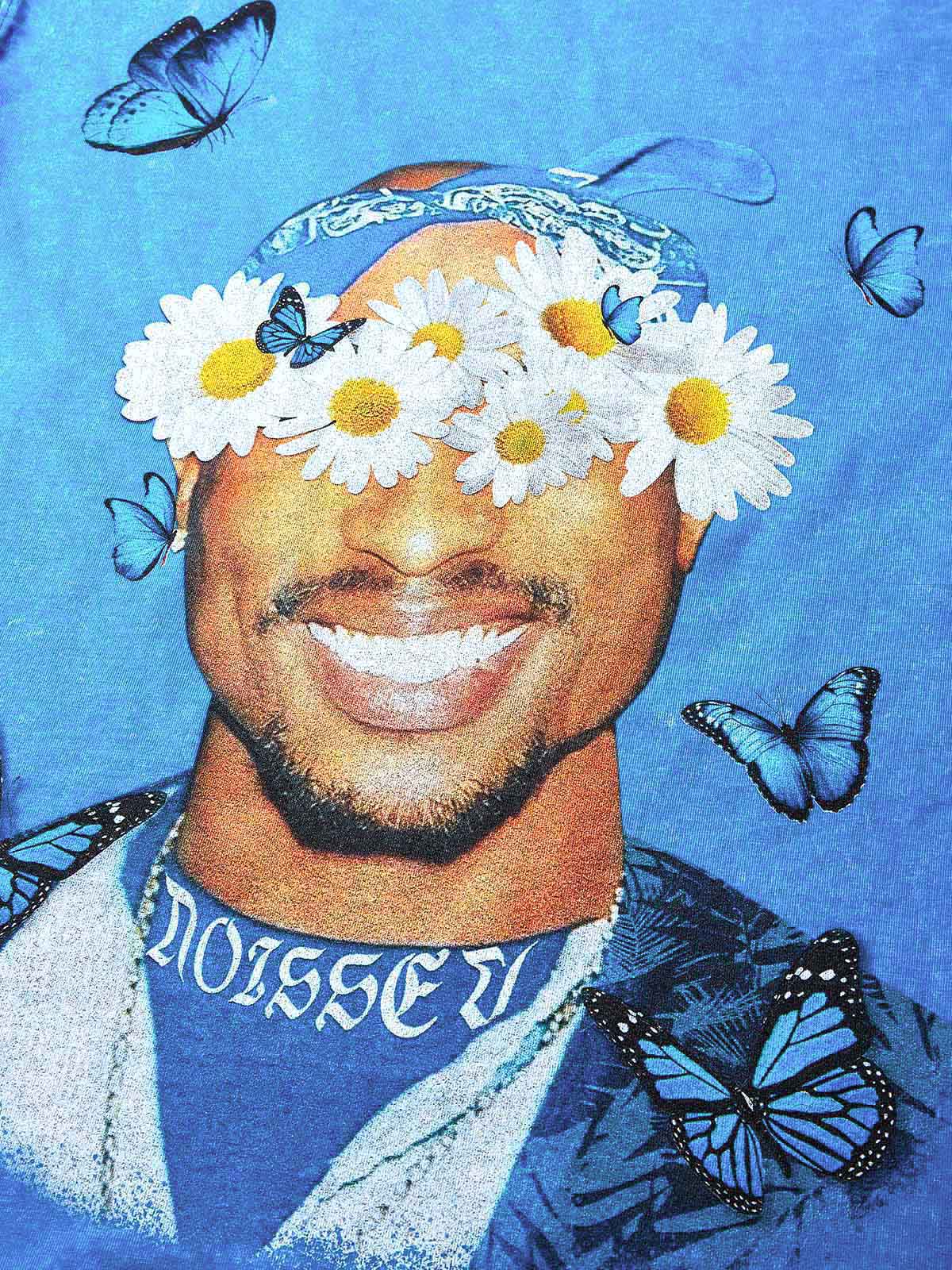 Rap Star Blue Washed Art Print T-Shirt