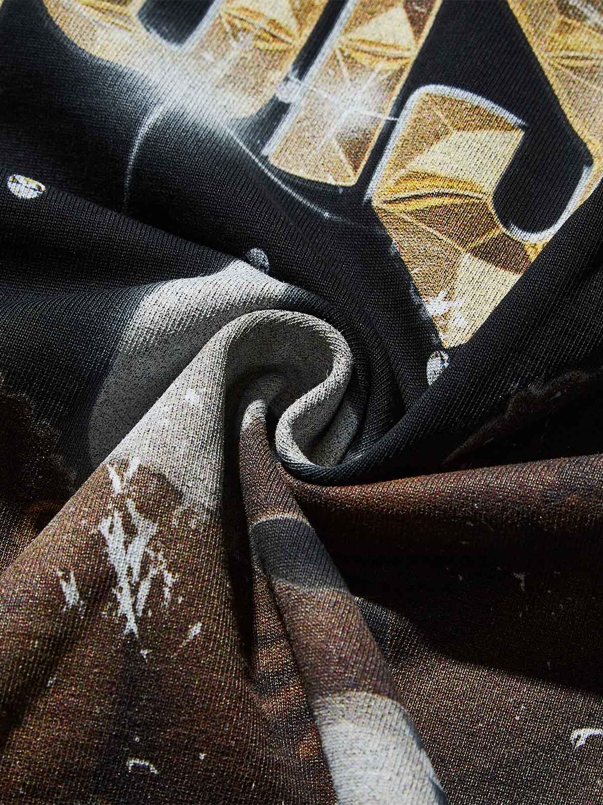 Angel on Money Print Boxy Oversized T-shirt