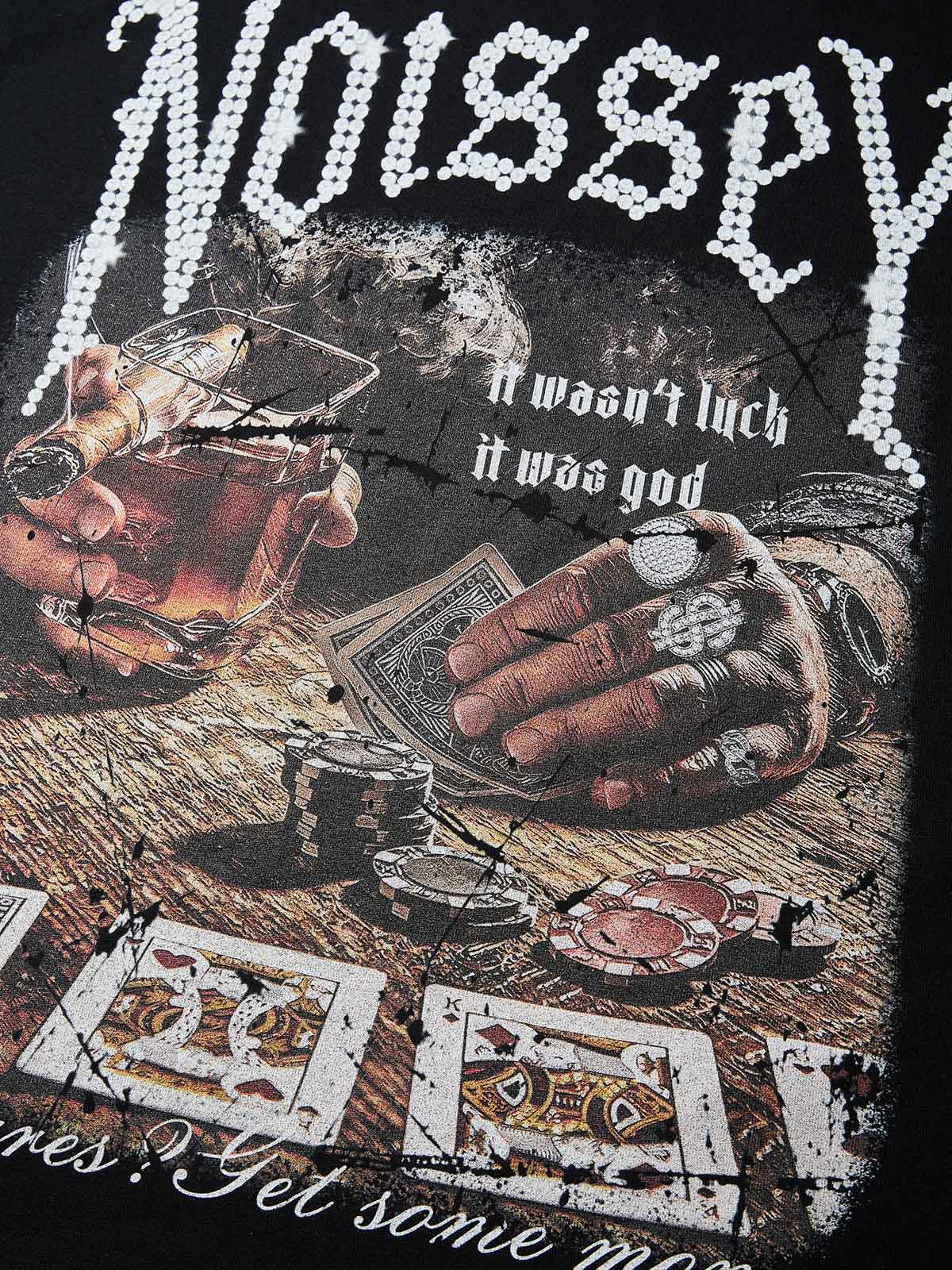 Boxy Oversized T-Shirt "WHO CARES? GET SOME MONEY"