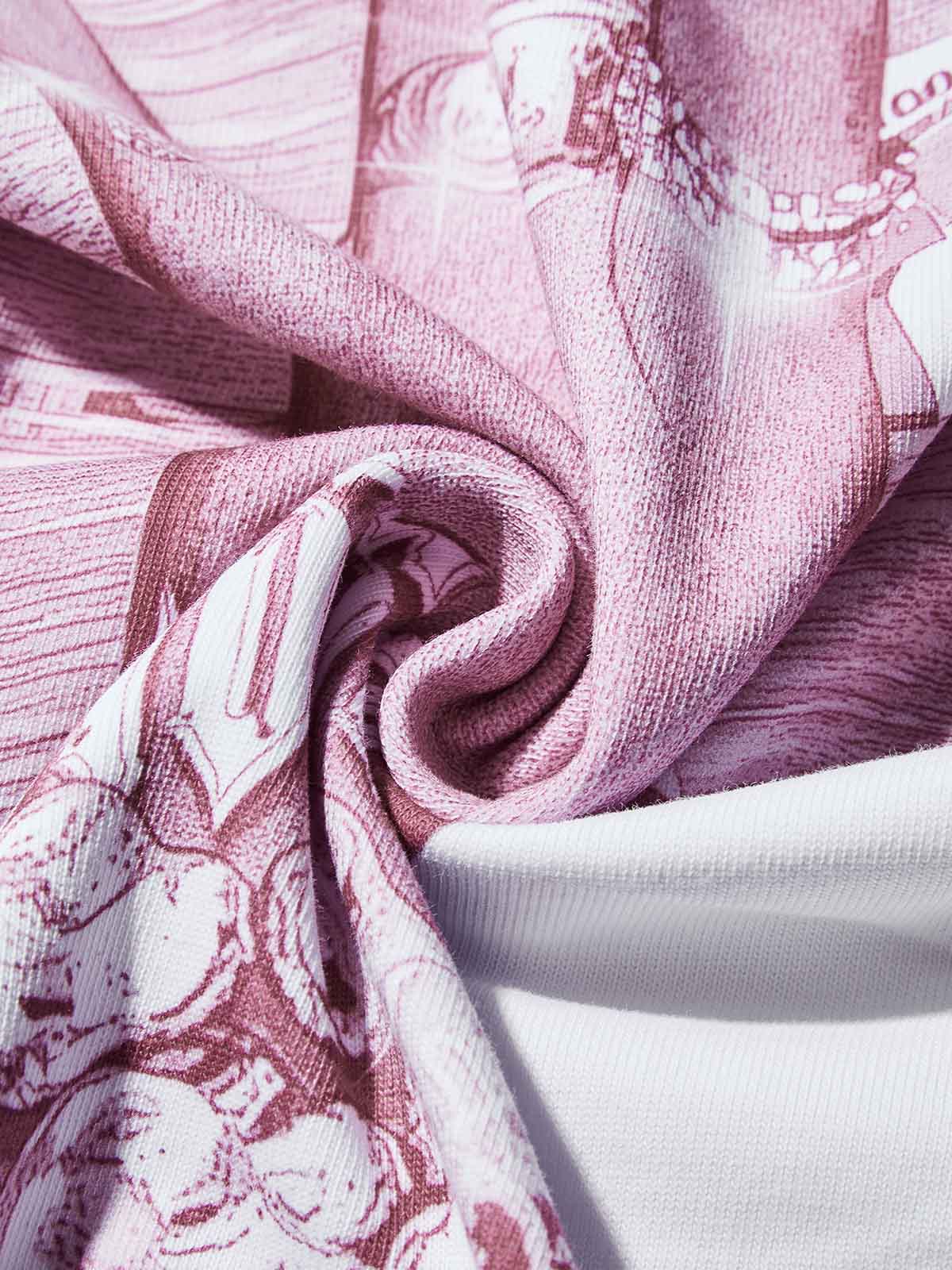 Boxy Oversized T-shirt with Money-Holding Nail Art Hand Print