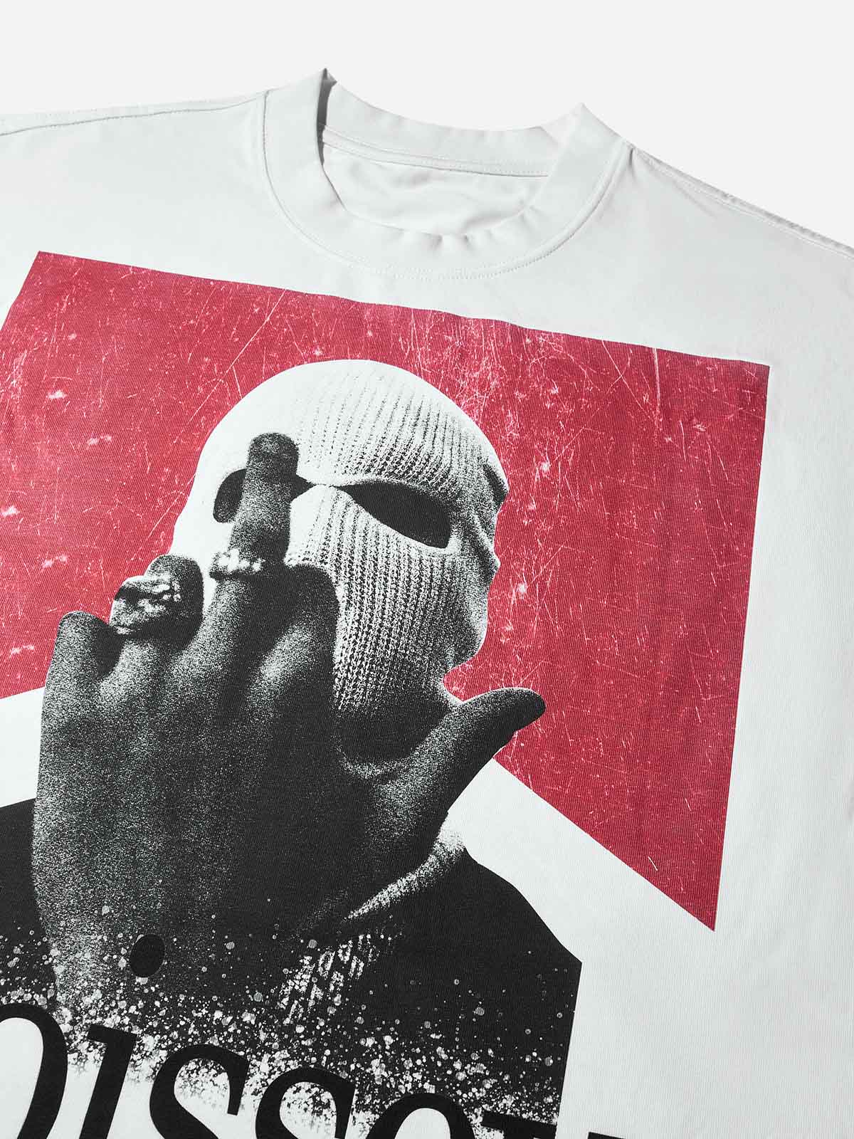 Boxy Oversized T-Shirt with Noissey Balaclava & Marlboro Cigarette Case Print