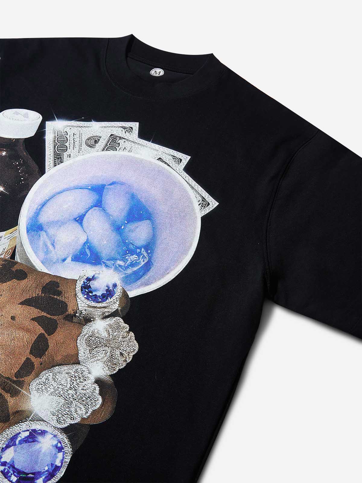 Sleepless Night Black Print T-shirt