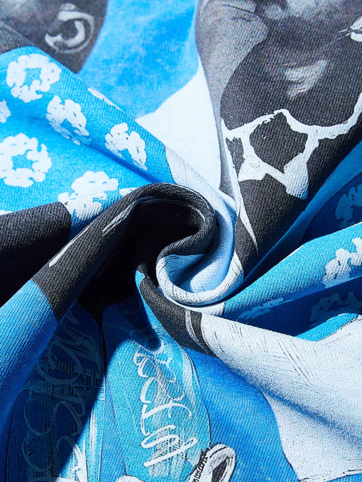 "Singing for Future" Kids' Blue Washed Print T-Shirt