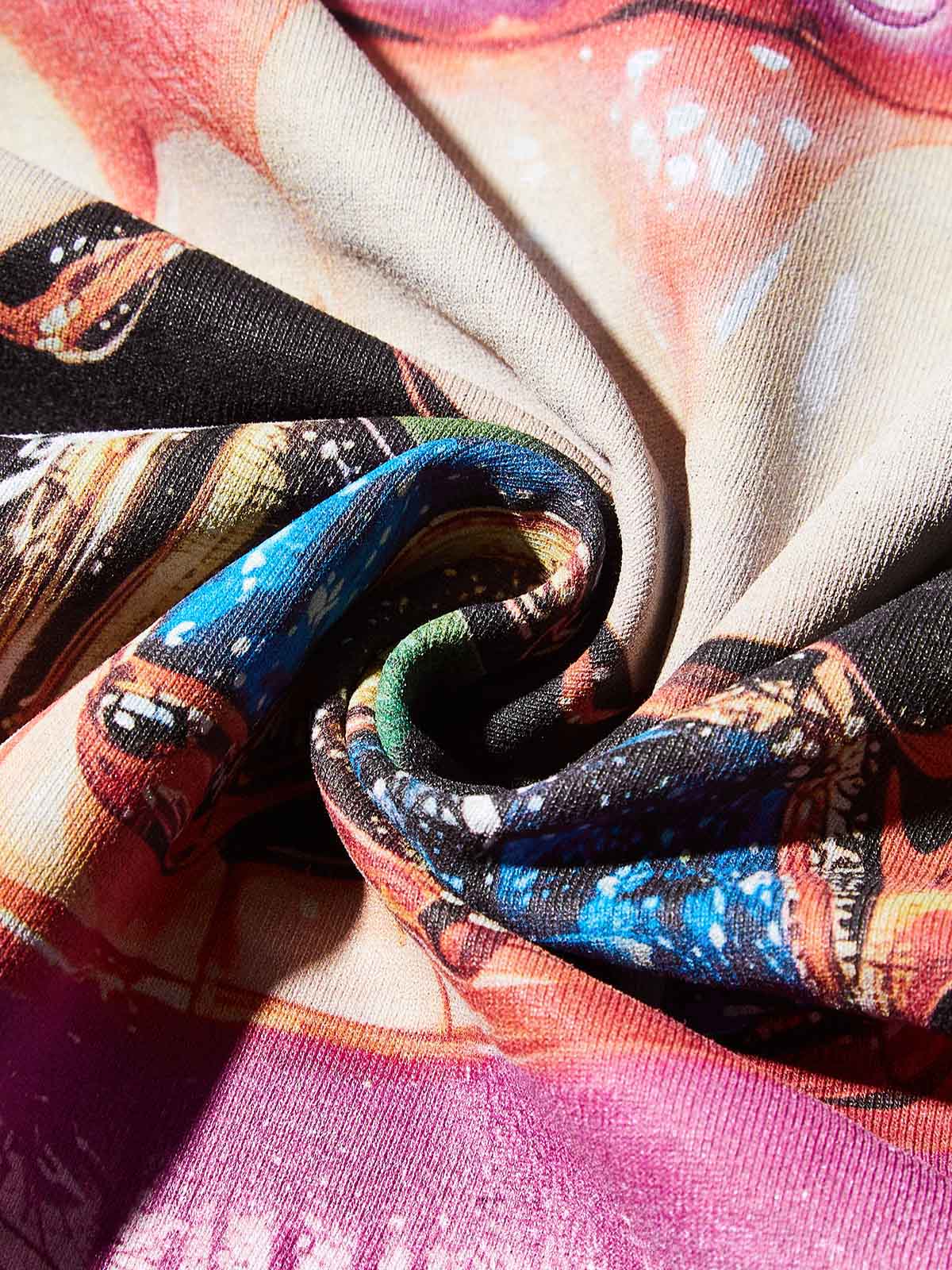 Artistic Grills Purple Washed Print T-shirt