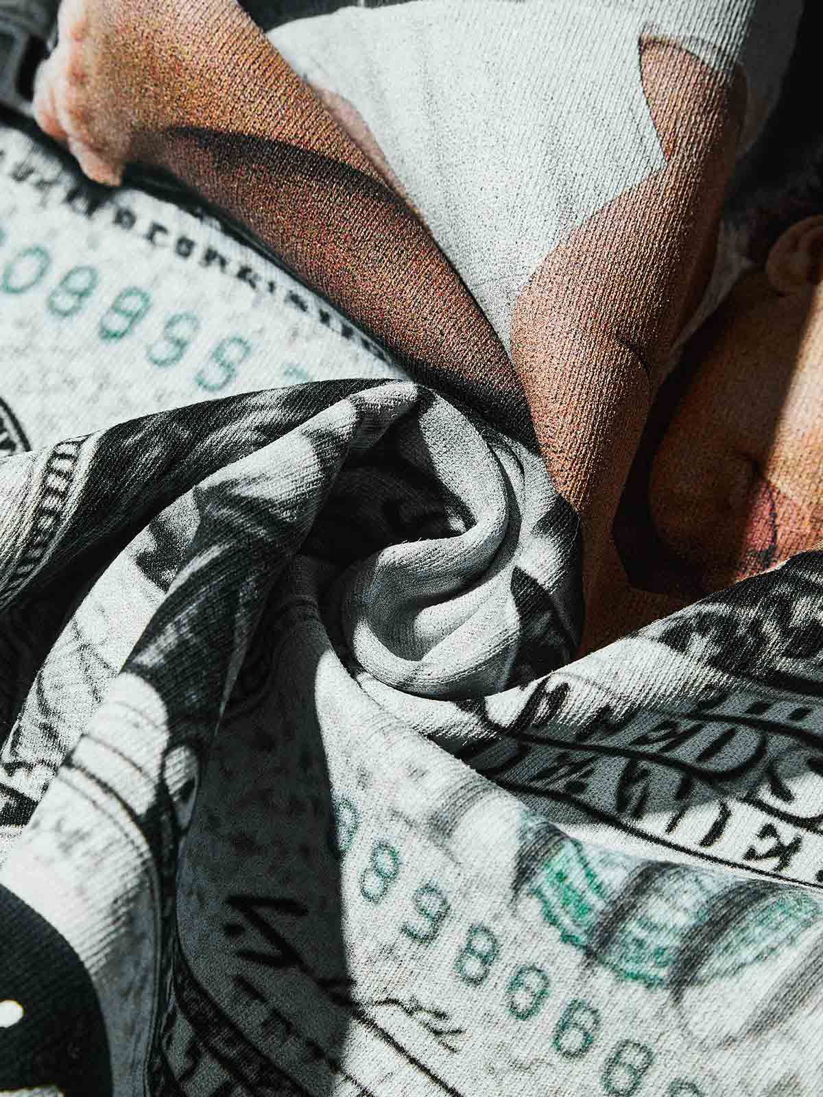 Little Angel Sleeping on Money Print T-shirt