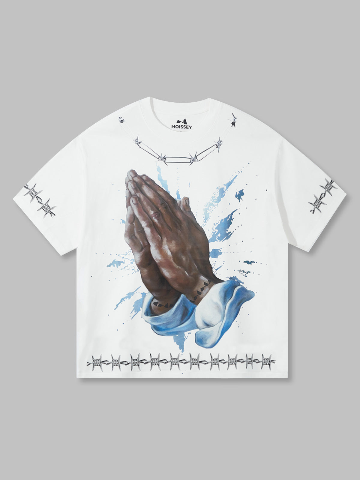 OBSTACLES & DANGERS© Praying Hands Thorn Print T-shirt