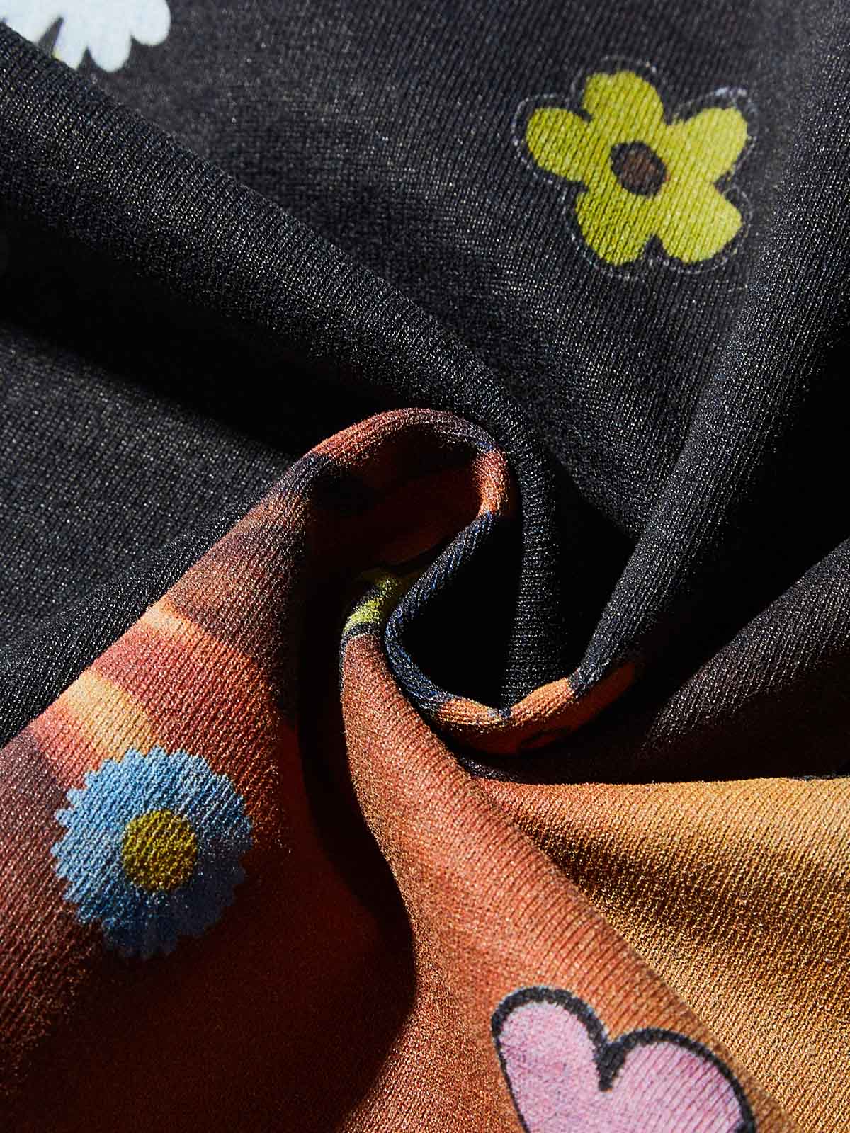 Kid-fun Washed Blue Printed T-shirt