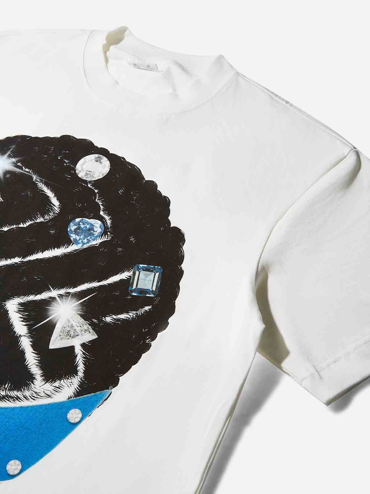 Sports Star Headband Diamond Print T-shirt