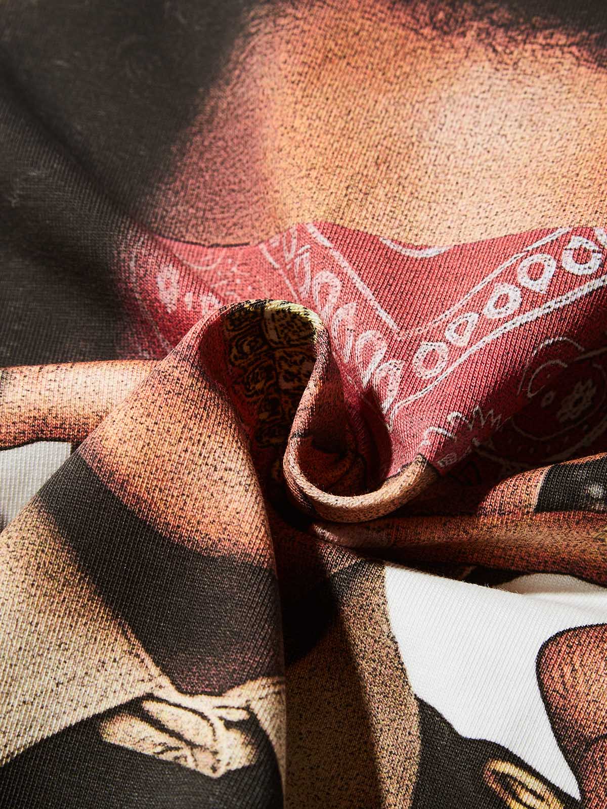 Boxy Oversized T-shirt with Scout Girl Print and DIY Badge