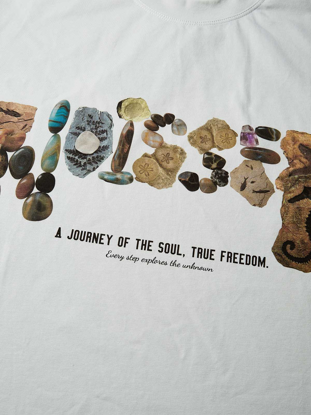 Healing Stone of Nature Logo Light Outdoor Printed T-shirt
