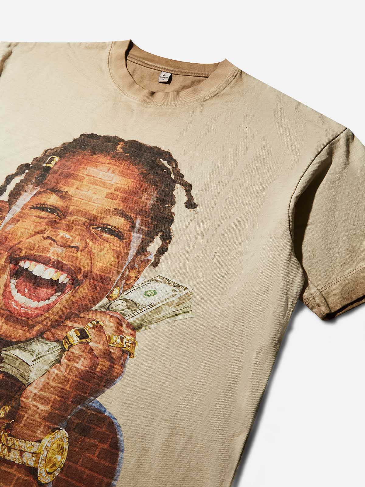 "Money Loves Me" Kids' Washed Print T-shirt