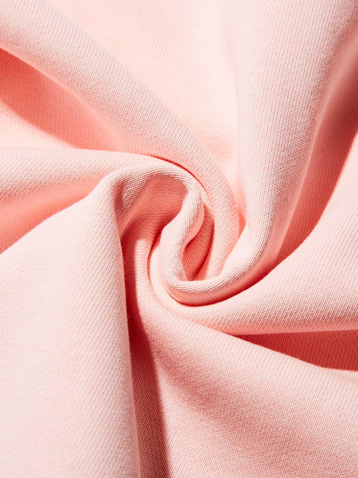 Metal Art Chain Print Light Pink Hoodie