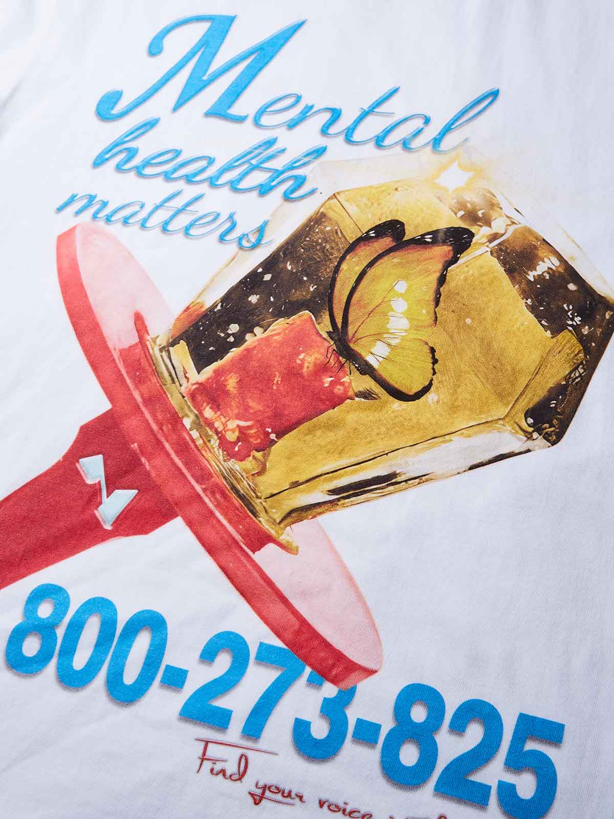 Amber Butterfly Diamond Lollipop Print T-shirt