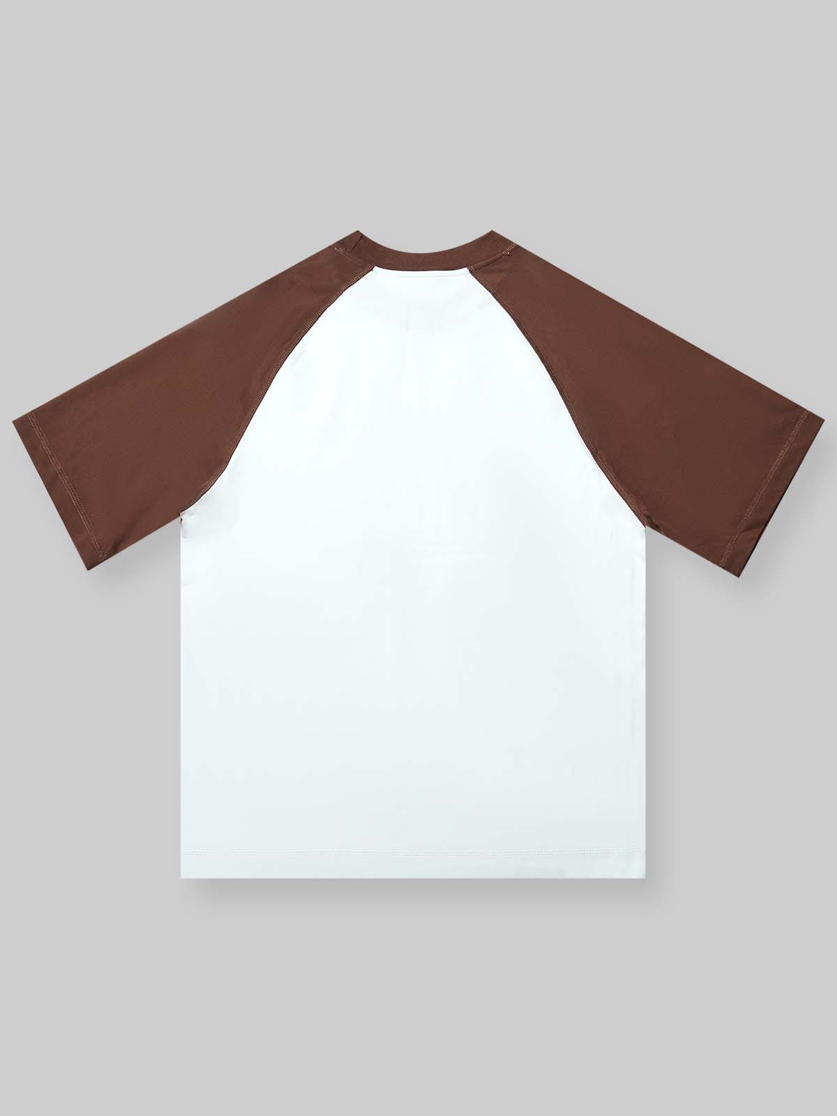 Scout Boy DIY Patch Color-Block Preppy Printed T-Shirt
