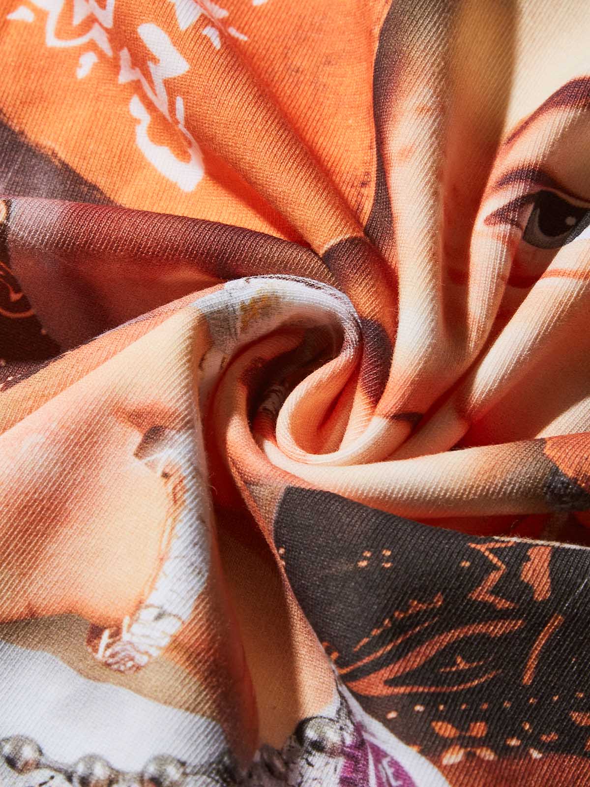 Bad Boy with Headscarf Covered Print T-shirt