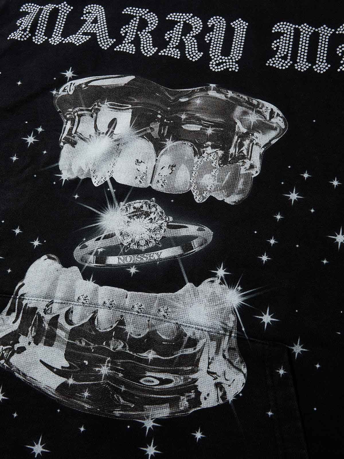 MARRY ME Black Washed Hoodie