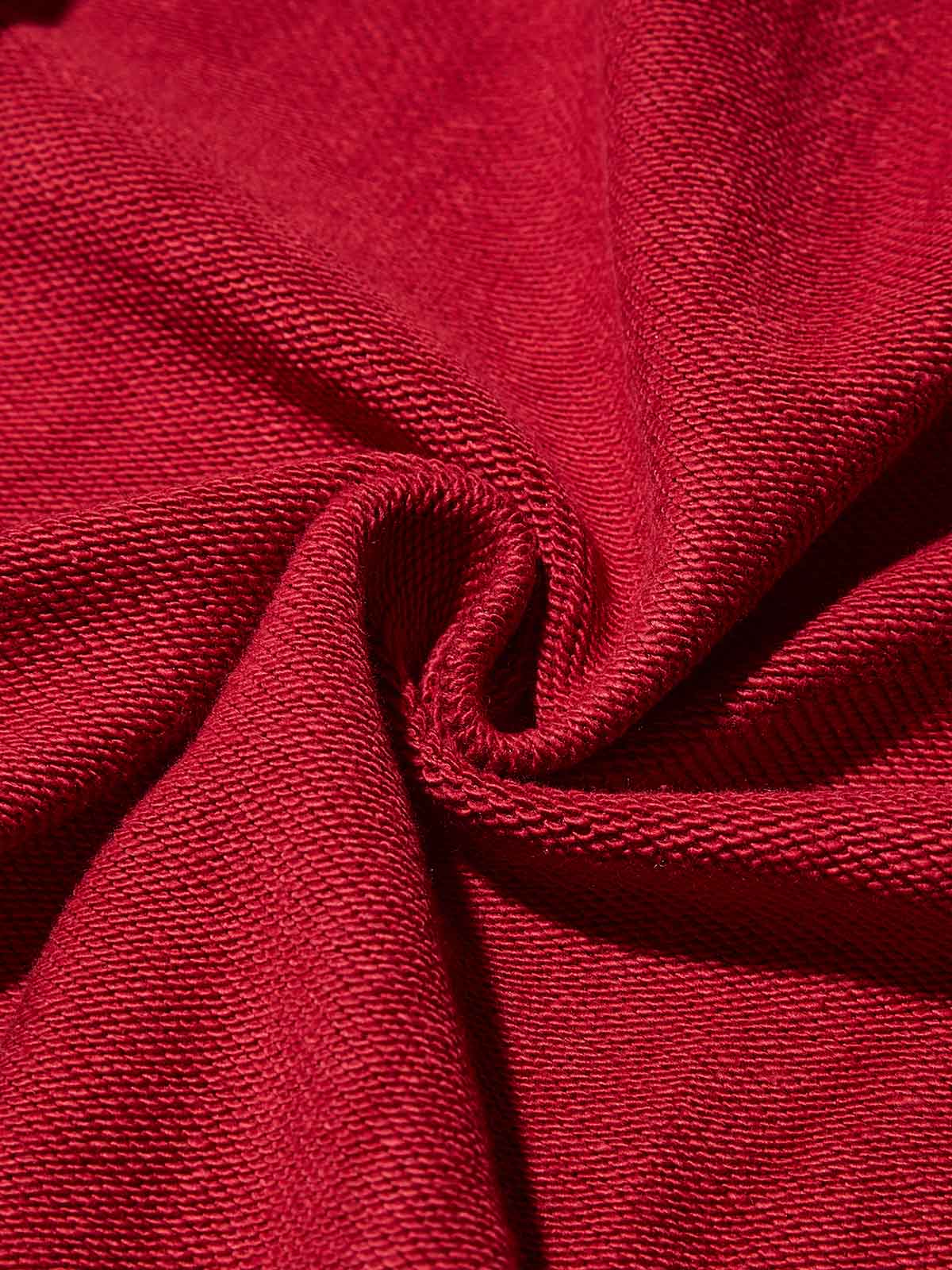 The Virgin Mary and Her Diamond-Robed Print Red Hoodie