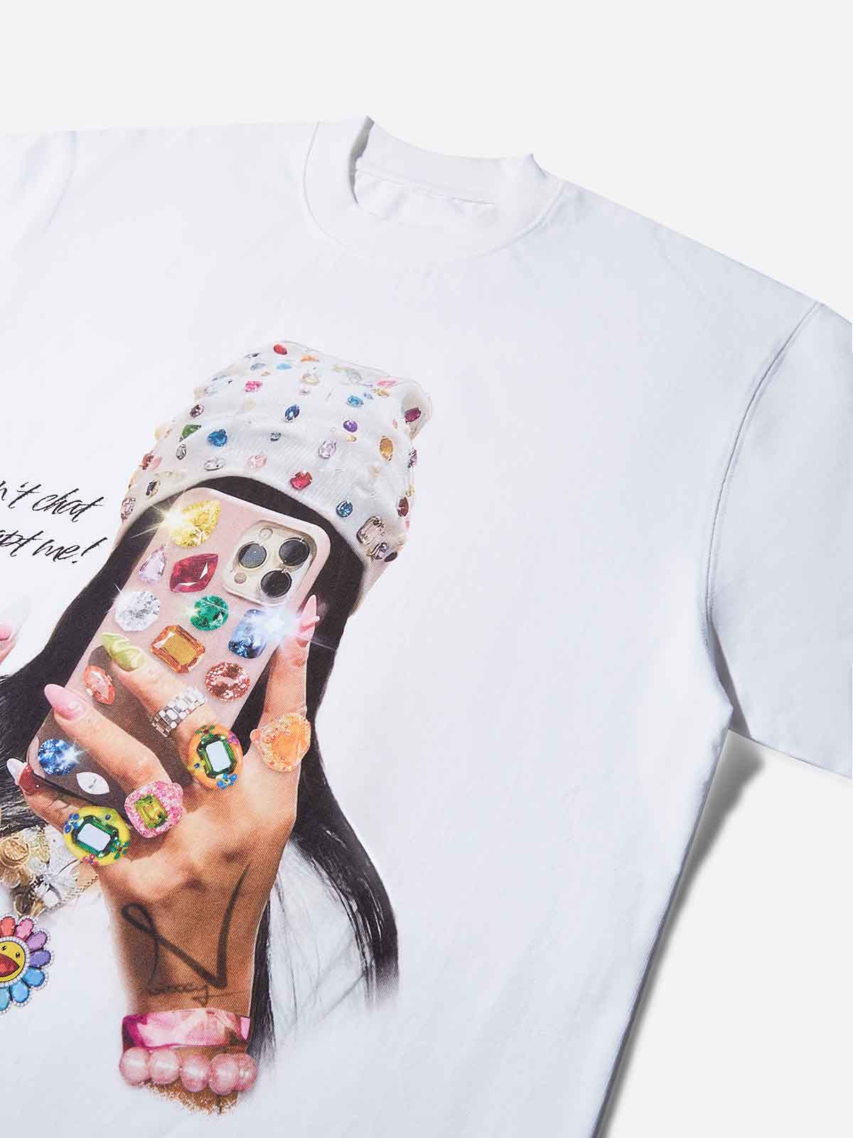 "Don't ChatGPT me!" T-shirt with Girl's Mirror Selfie Print
