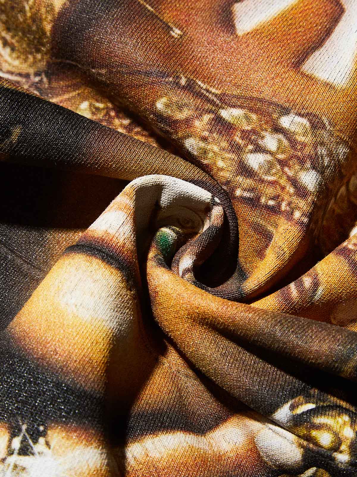 "Check out my grillz!" Brown Print Thin Hoodie