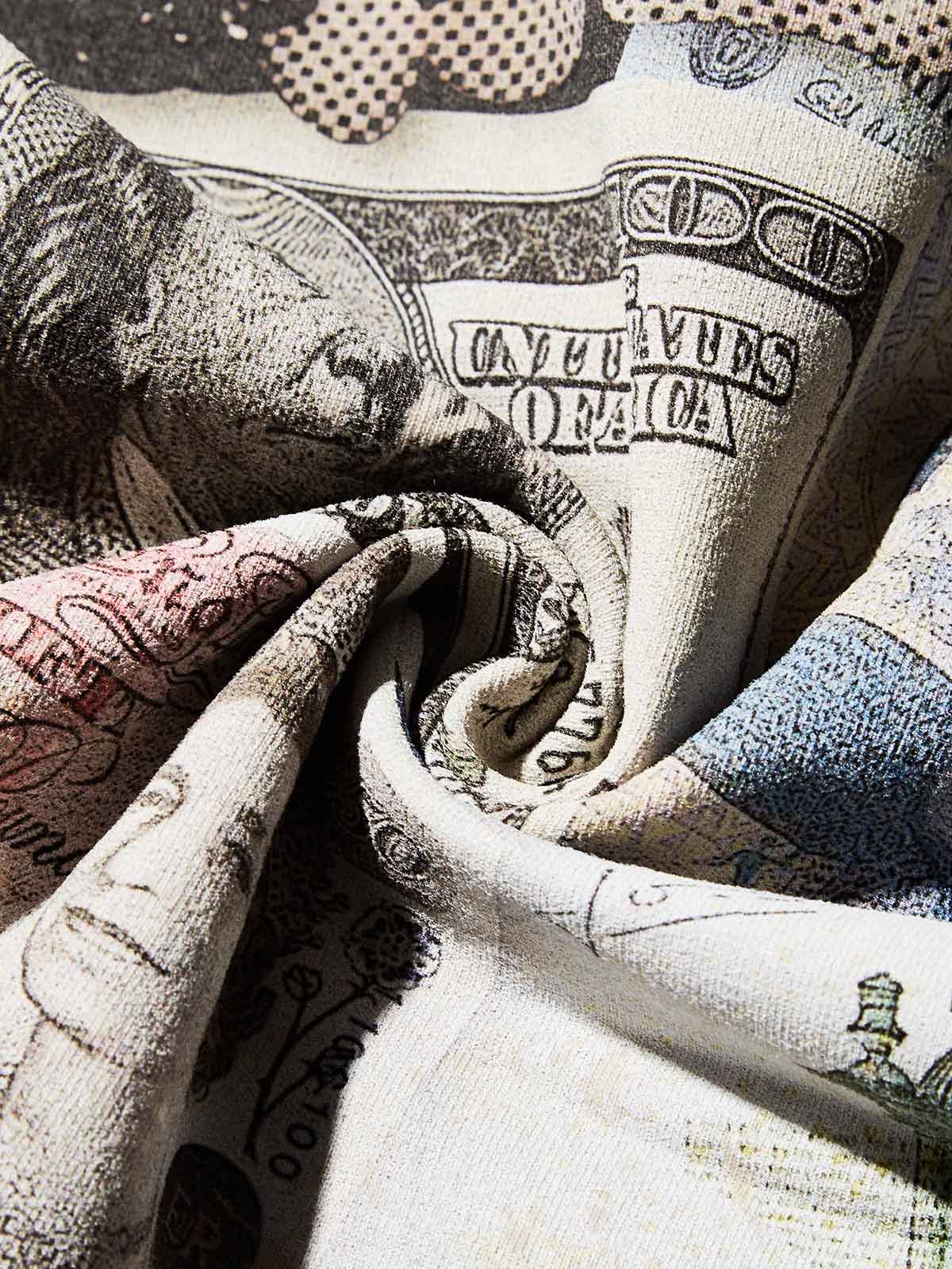 Money-Biting Lips Washed Print T-shirt