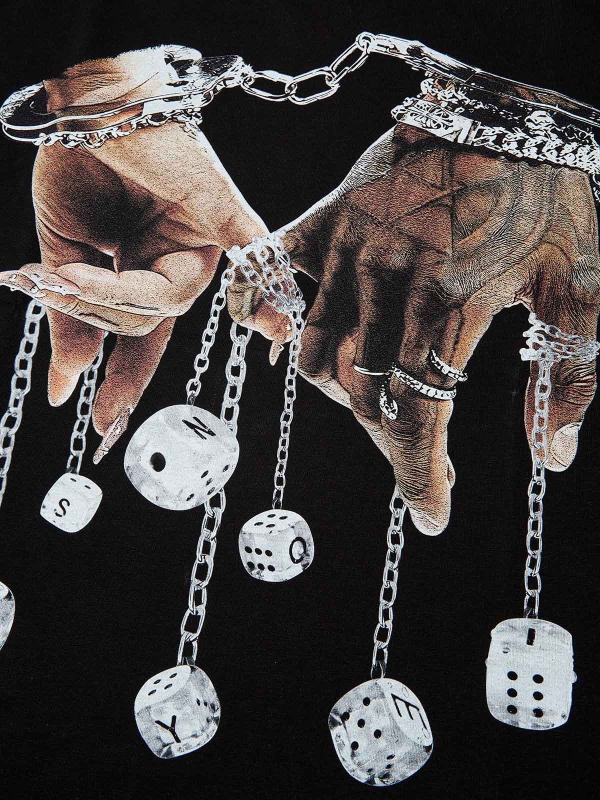 Boxy oversized T-shirt "Make a Promise" Print