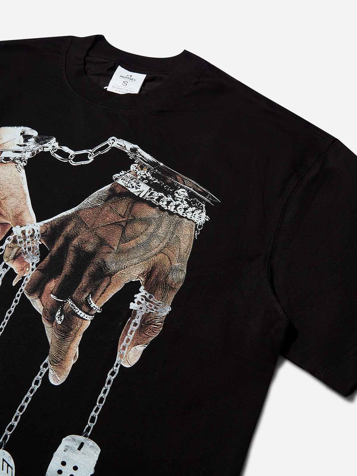 Boxy oversized T-shirt "Make a Promise" Print