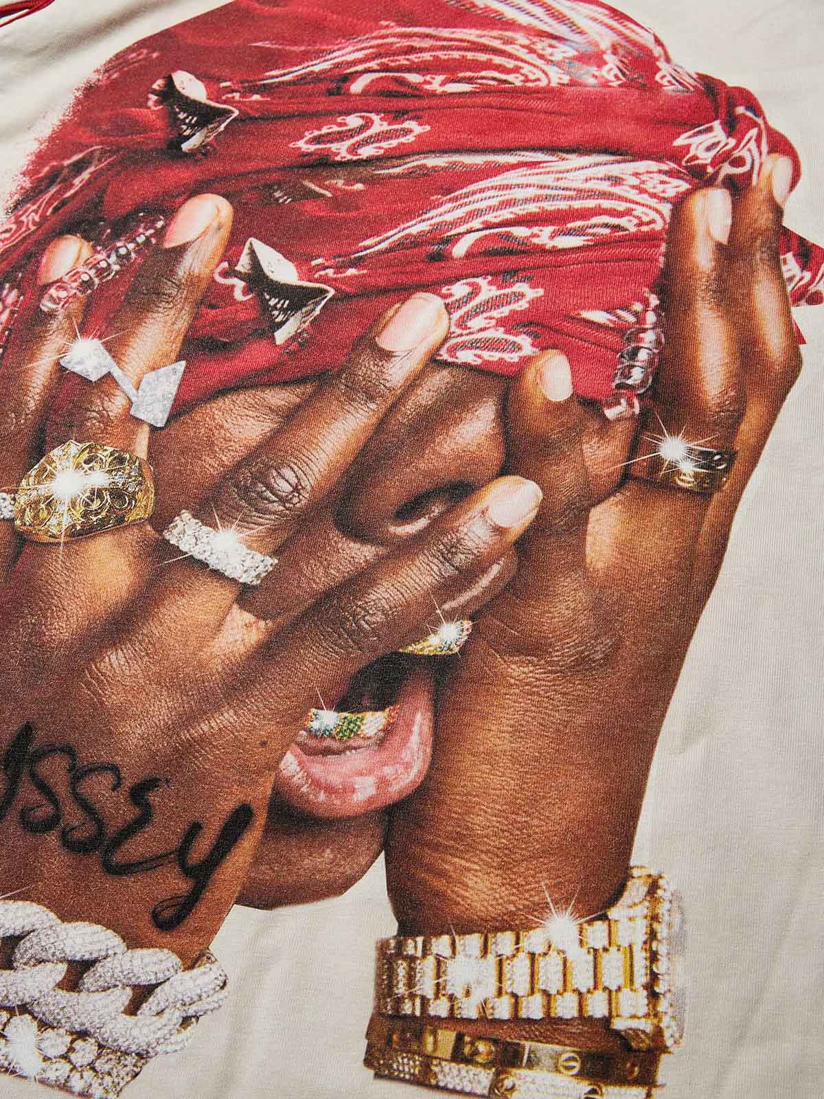 Paisley Art Headscarf Portrait Preppy Style T-Shirt