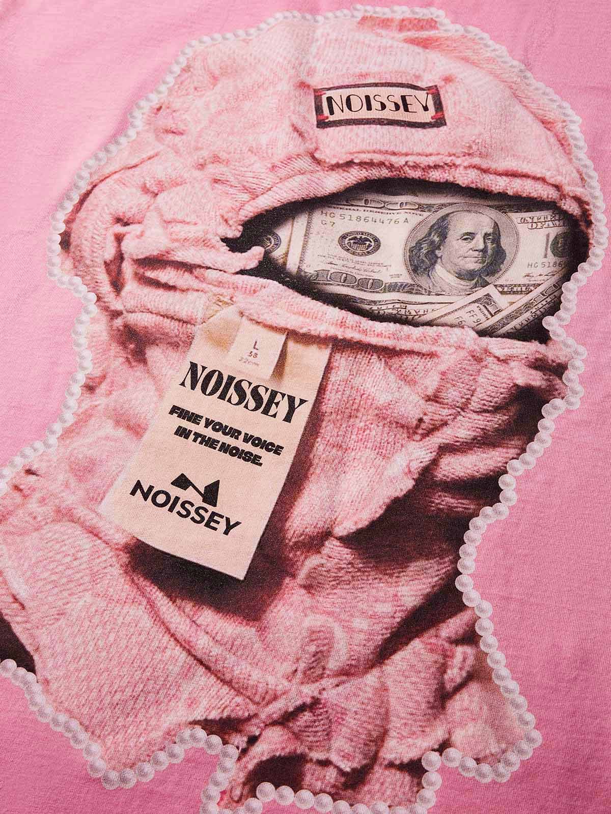 Pink Remake Tech Headgear Washed Print T-Shirt