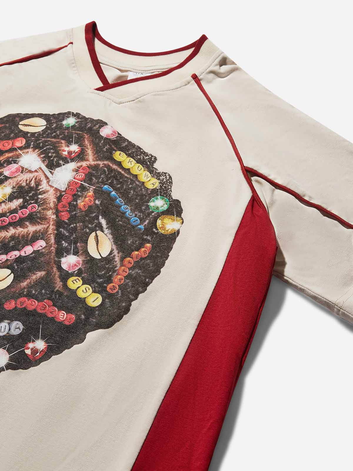 Friendship bracelet accessories braided girl print preppy style T-shirt