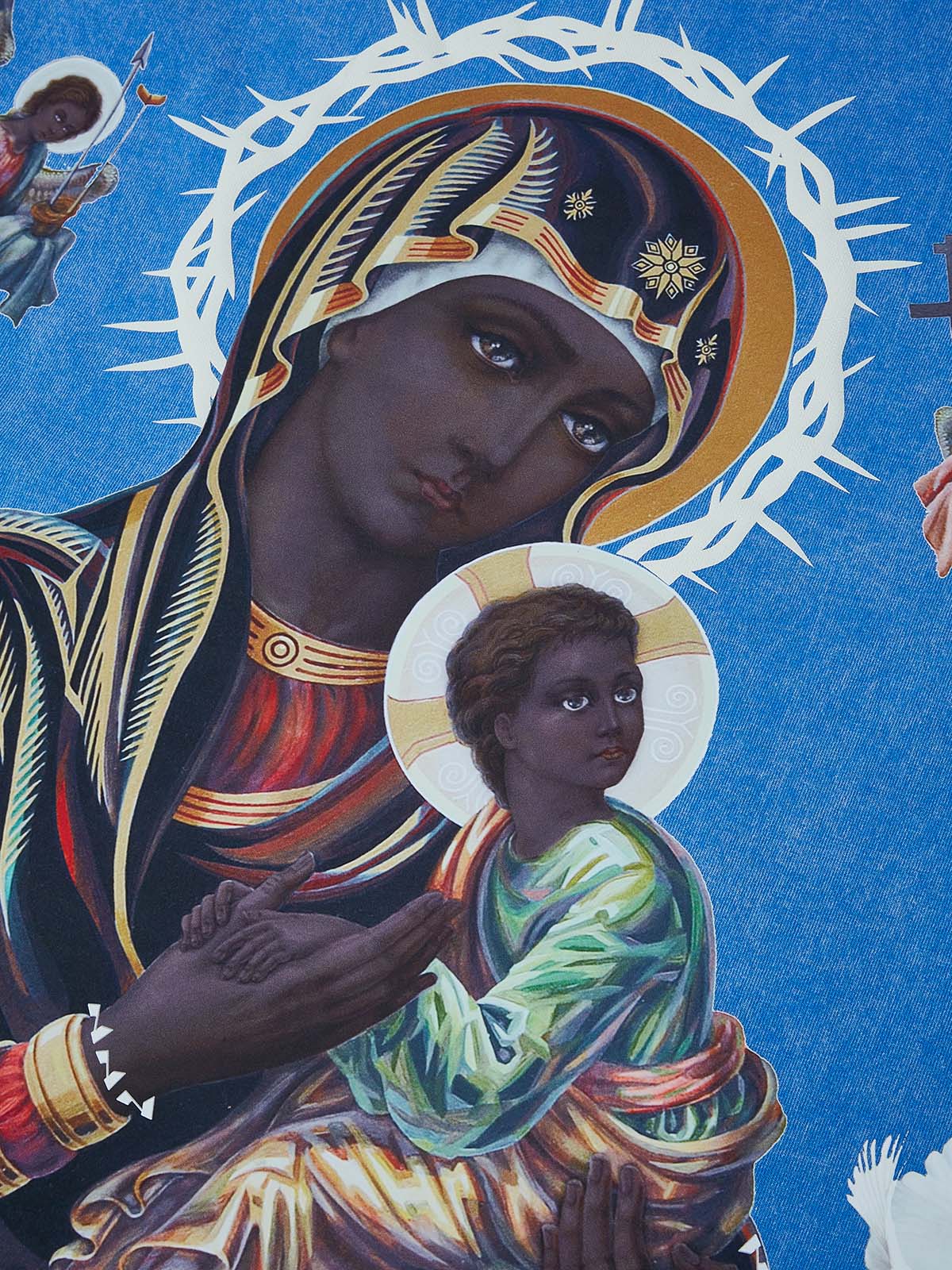 OBSTACLES & DANGERS© Glow in the dark Black Madonna and Child T-shirt