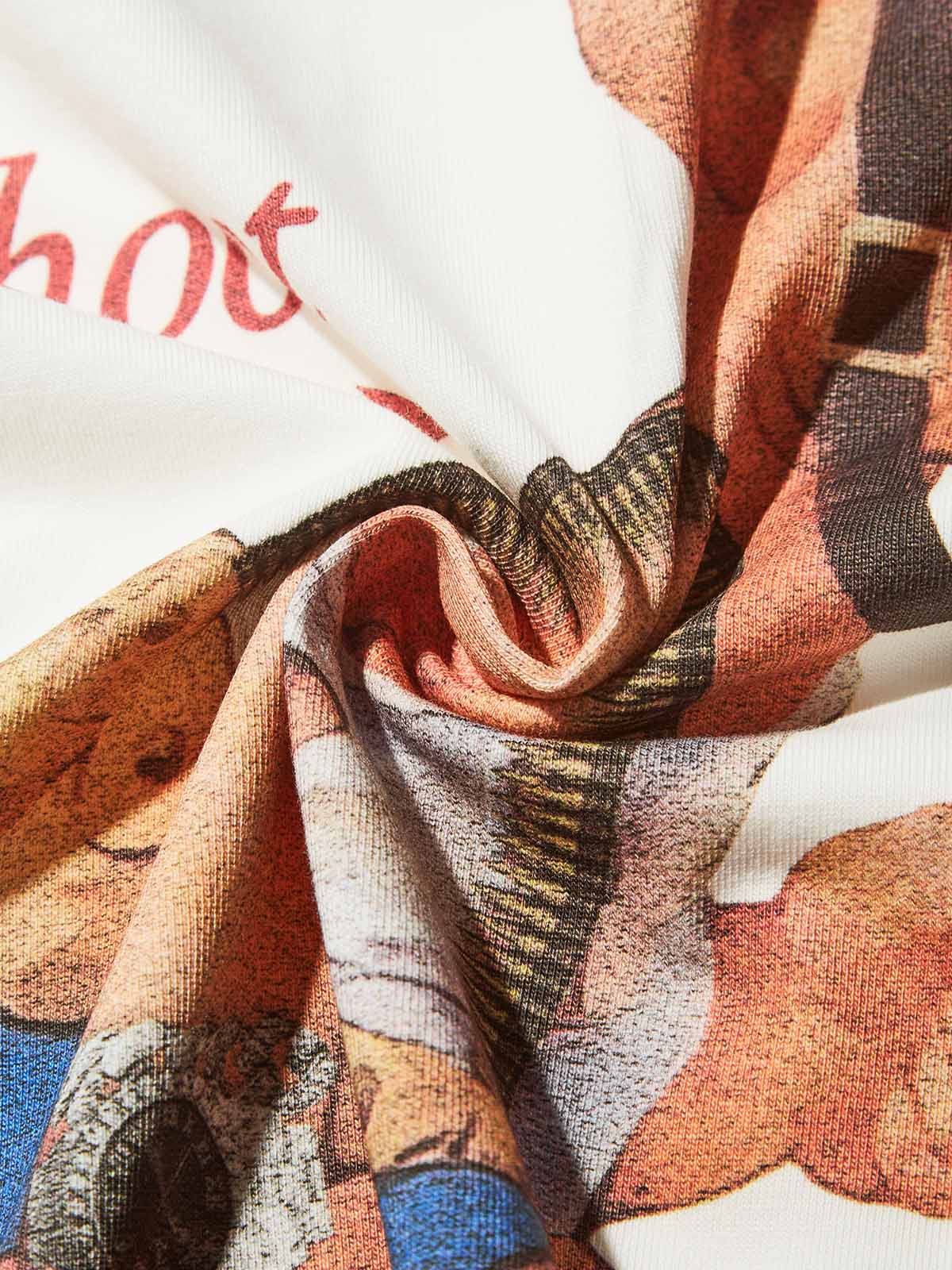 Boxy Oversized T-shirt with Angry Cartoon Kid Trendy Print