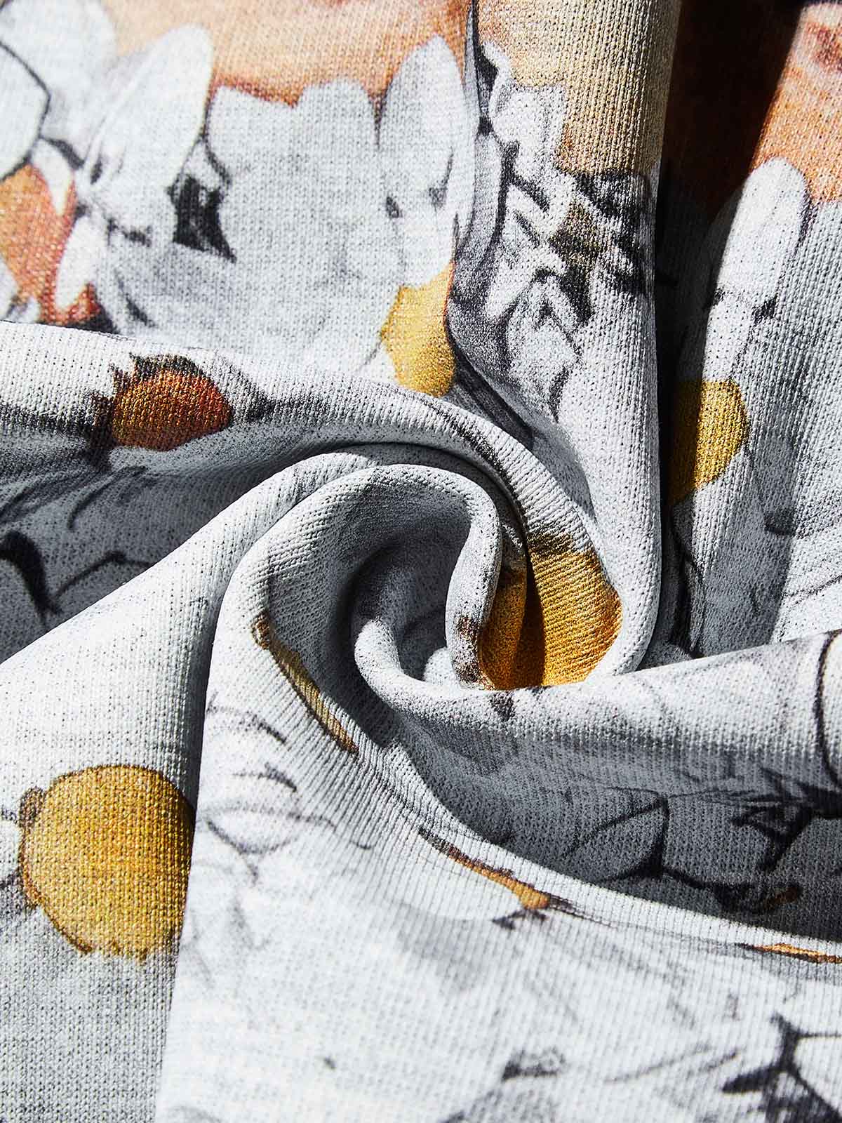 Daisy Flower Balaclava Black Print T-shirt