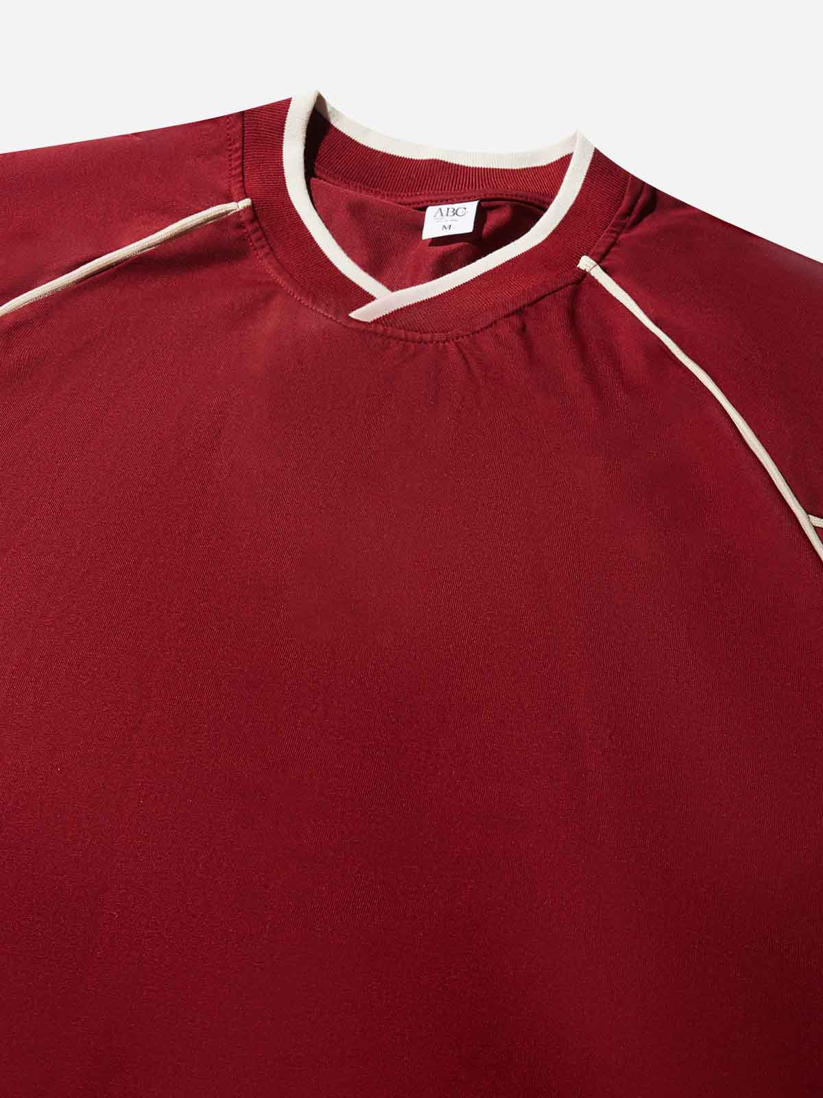 Racing Red Print Preppy T-shirt