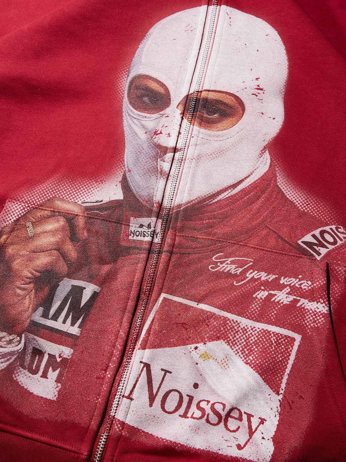 Racing Print Red hoodie
