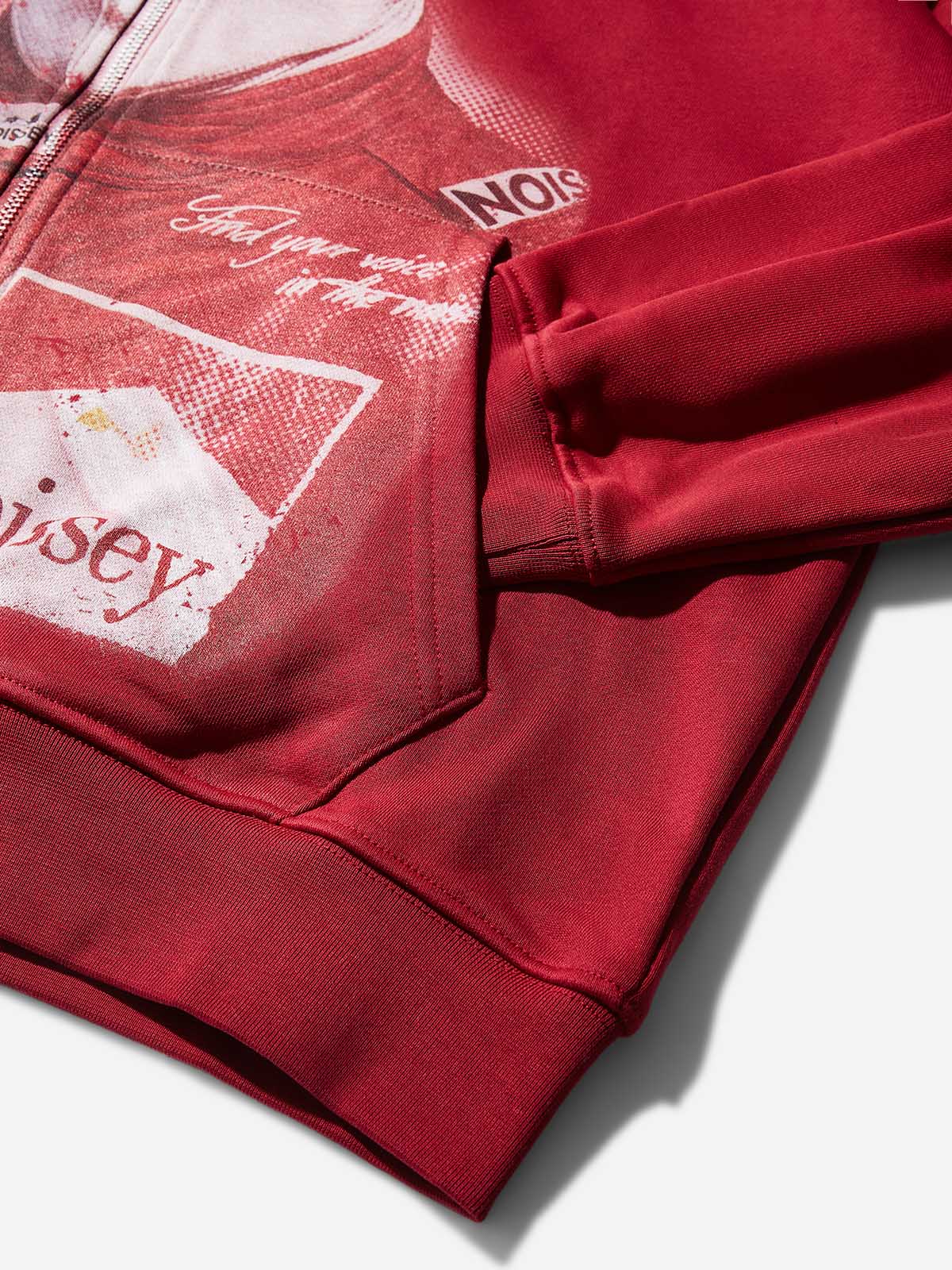 Racing Print Red hoodie