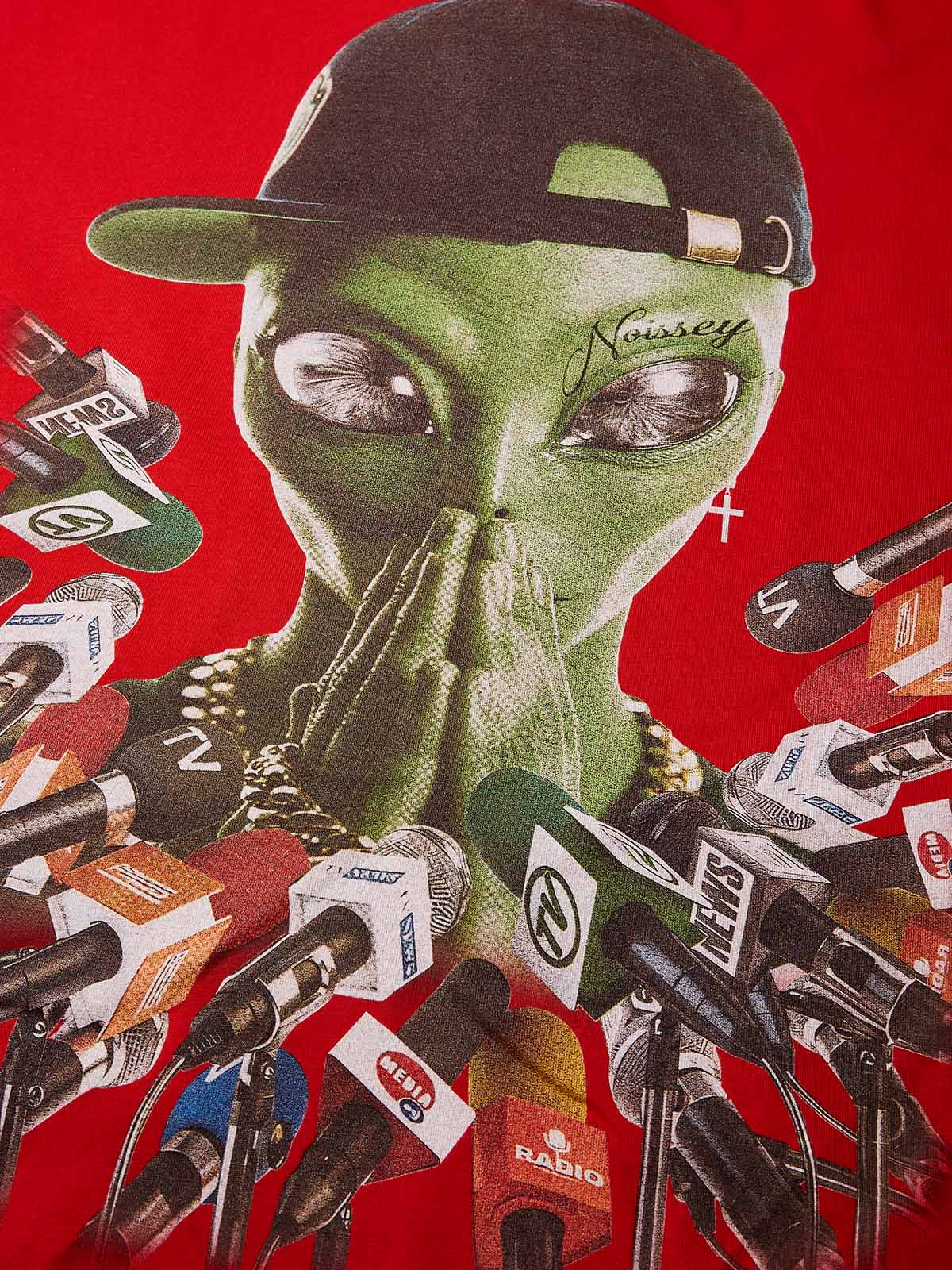 Boxy Oversized T-shirt "Alien Says: NO TALK"