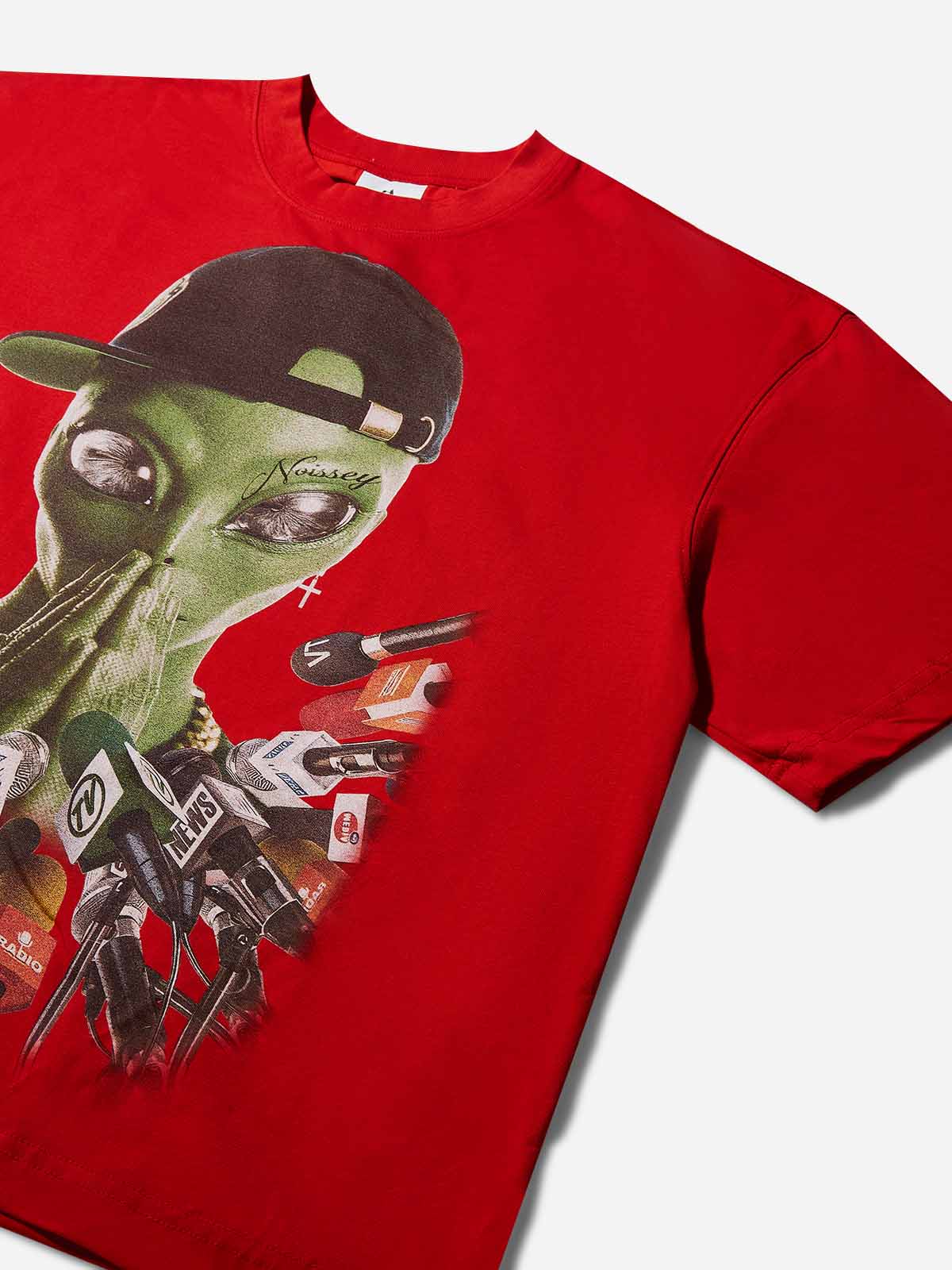 Boxy Oversized T-shirt "Alien Says: NO TALK"