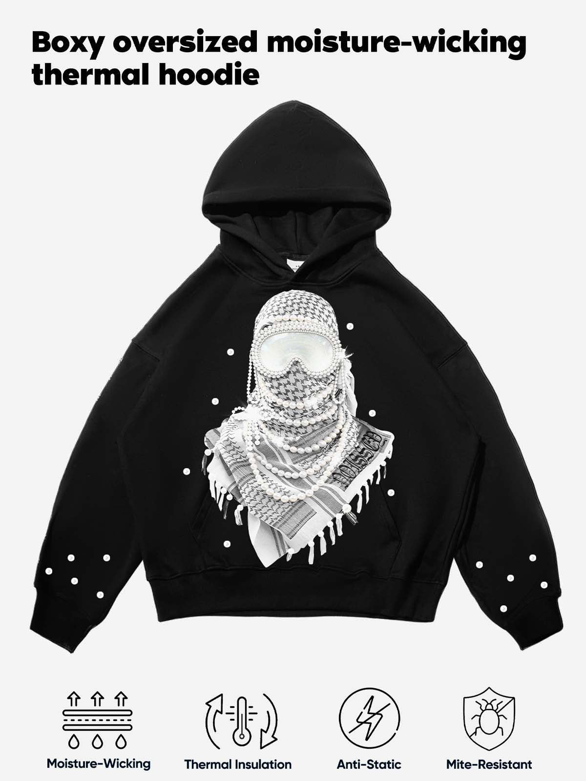 Pearl Desert Headgear Black Tech-Fabric Hoodie