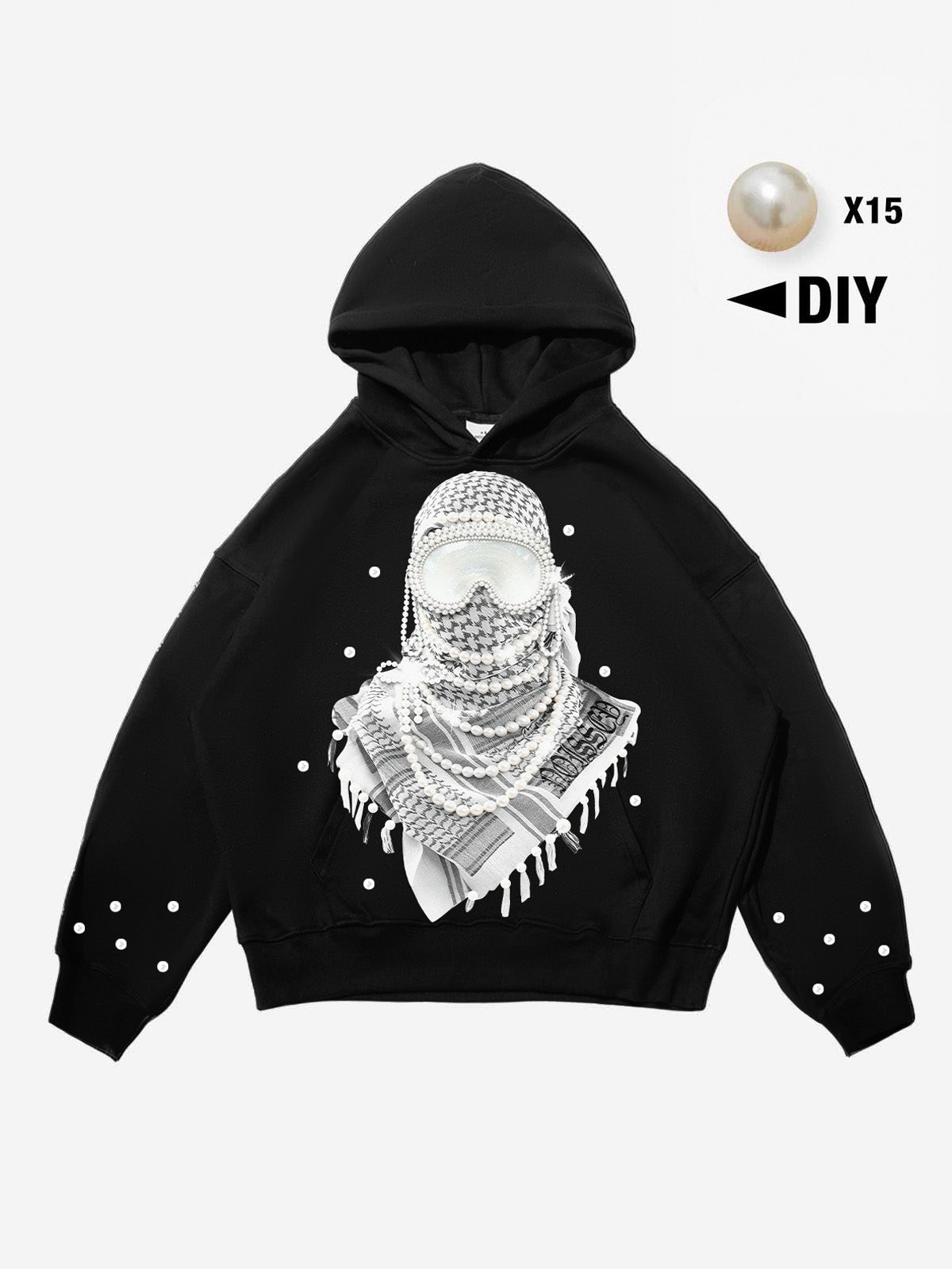 Pearl Desert Headgear Black Tech-Fabric Hoodie