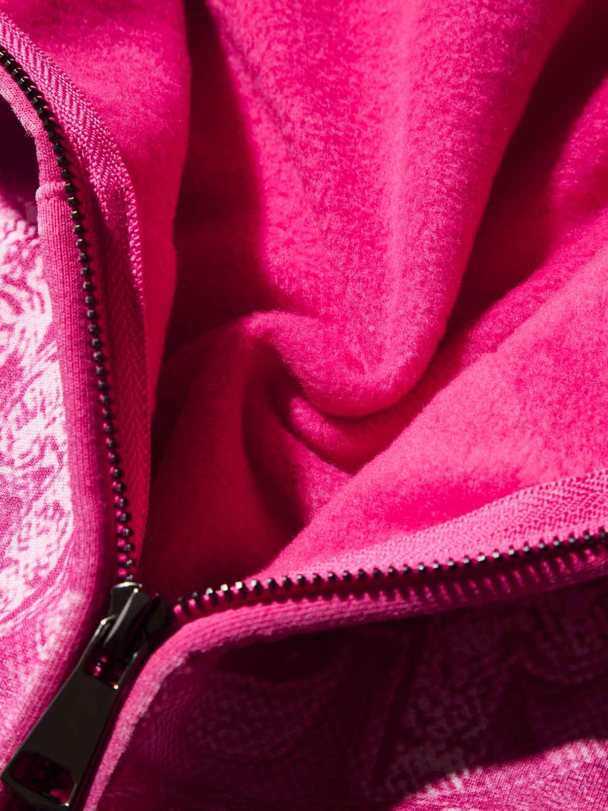 Pink Retro Sparkling Diamond Pink Grills Warm Print Hoodie