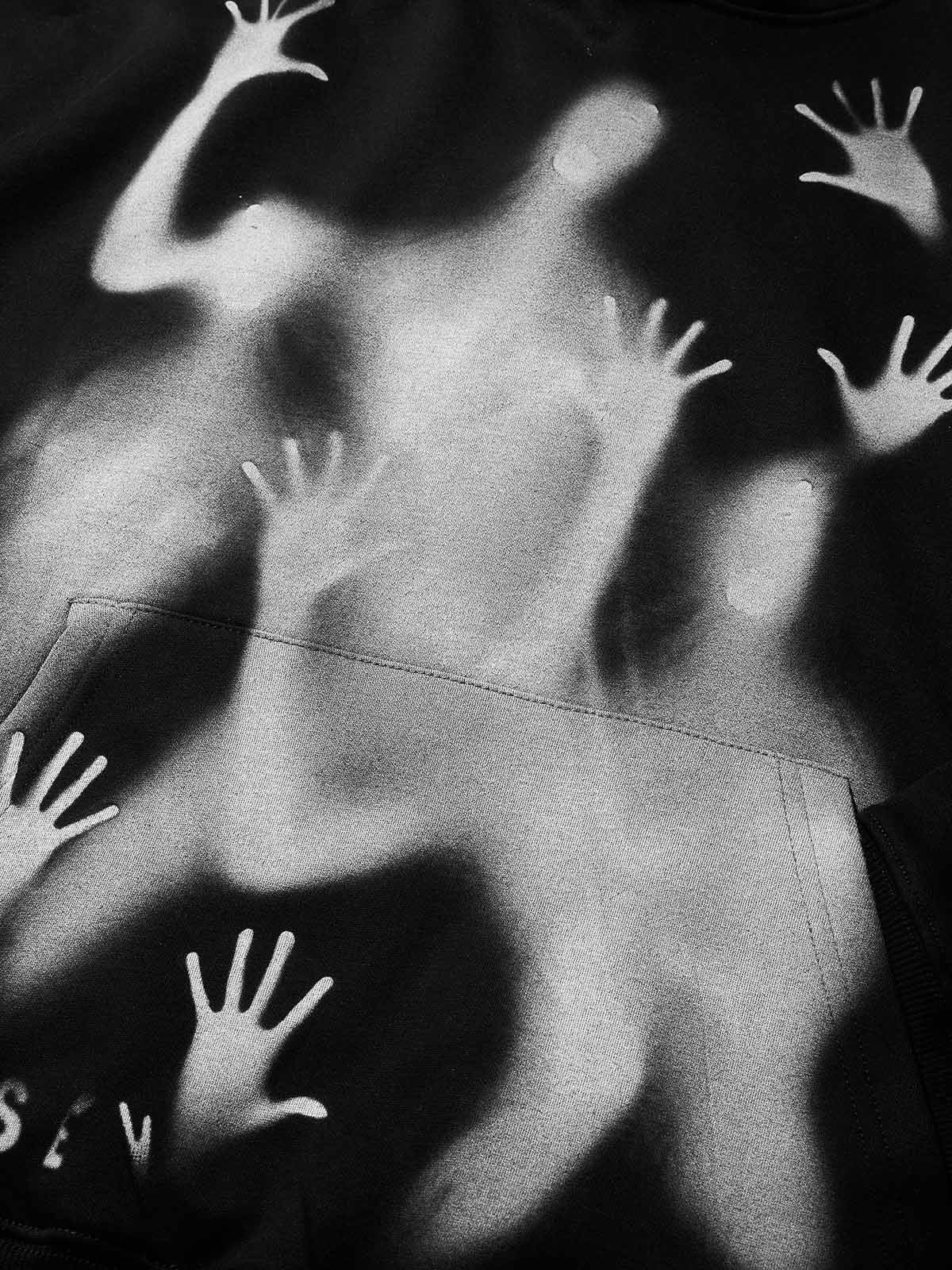 Halloween Special - Horror Portrait Printed Tech-Fabric Hoodie