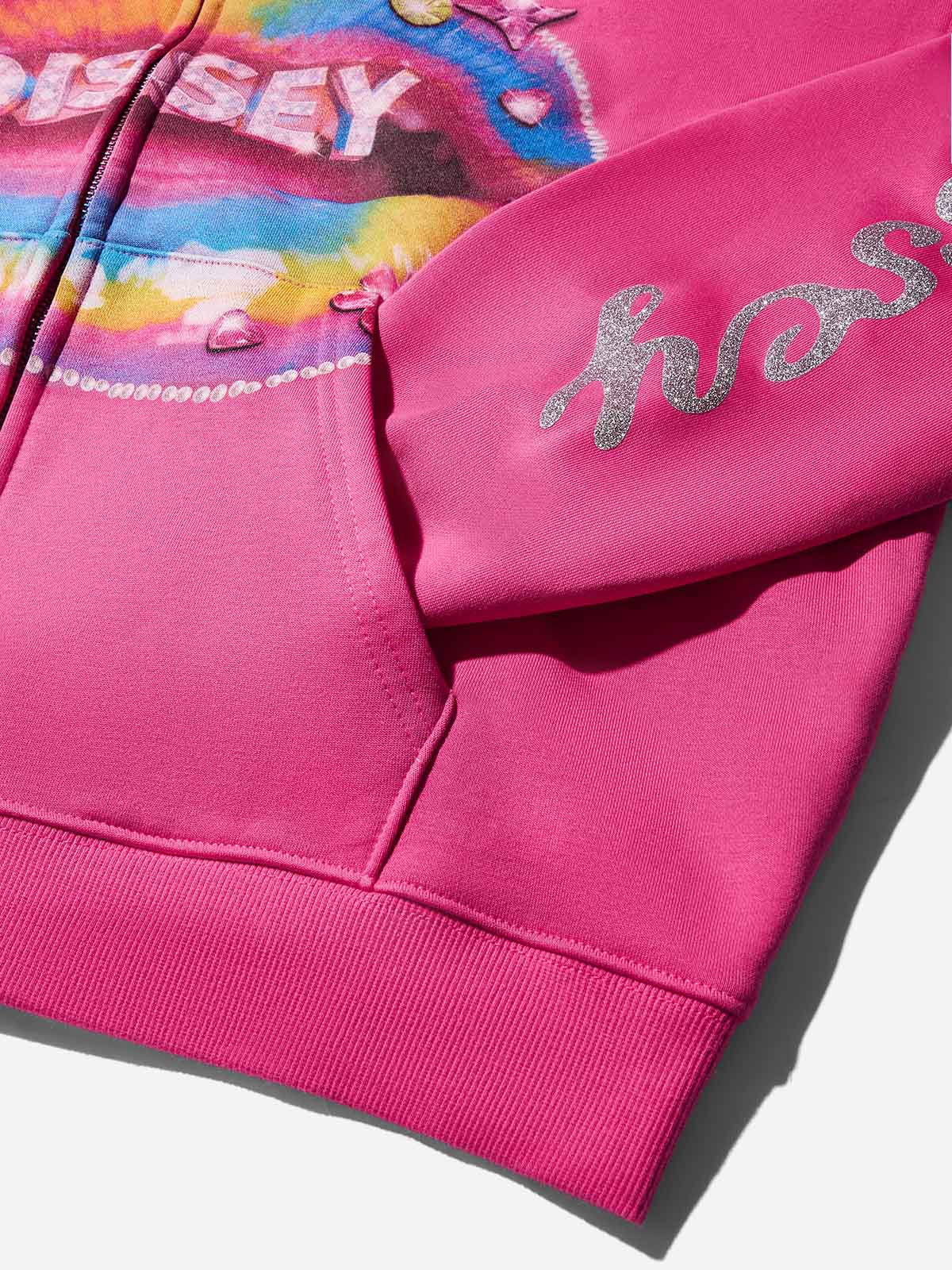 Rainbow Lip Grills Pink Warm Hoodie
